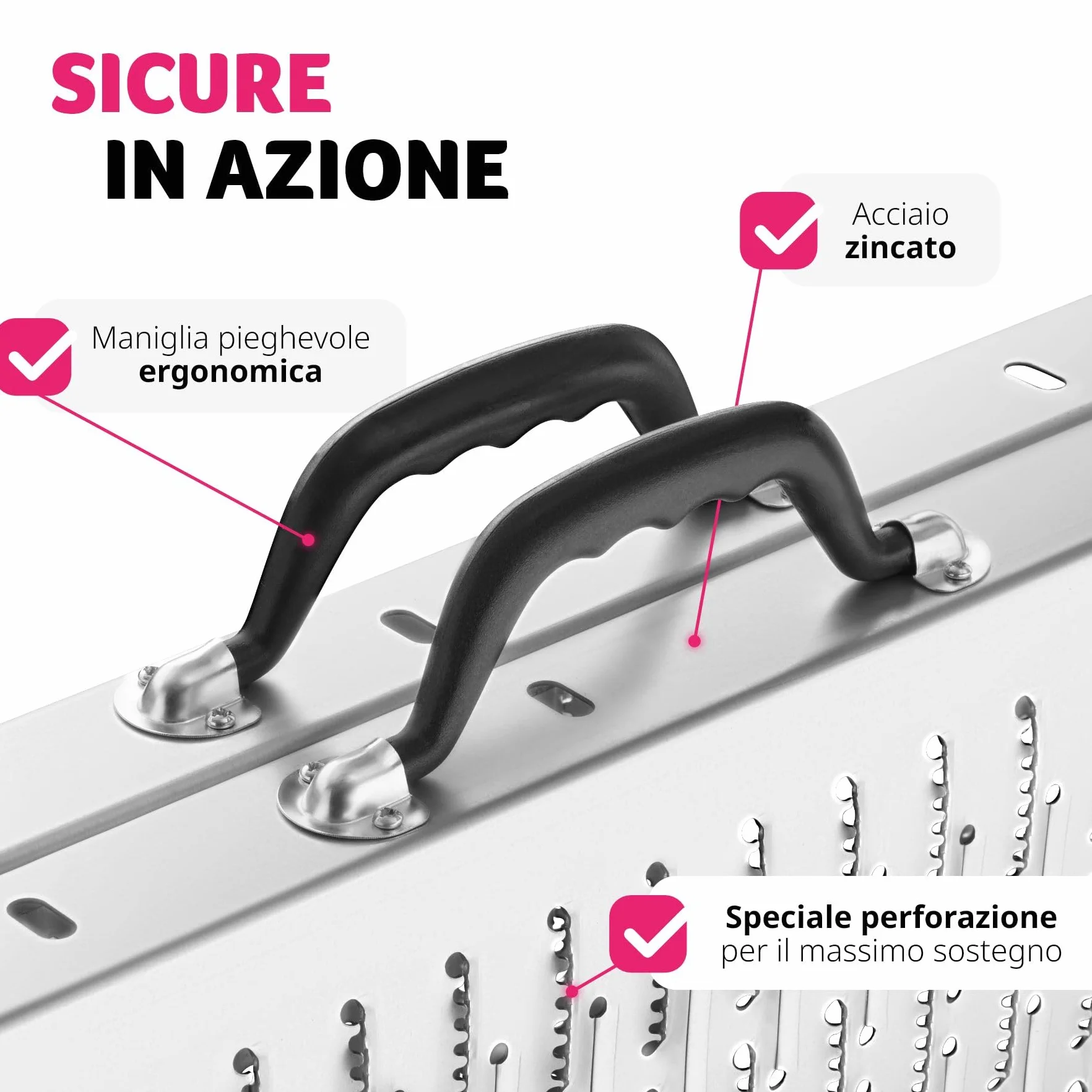 Tectake Rampe di Carico Pieghevoli in Acciaio Zincato 186 cm 400 kg