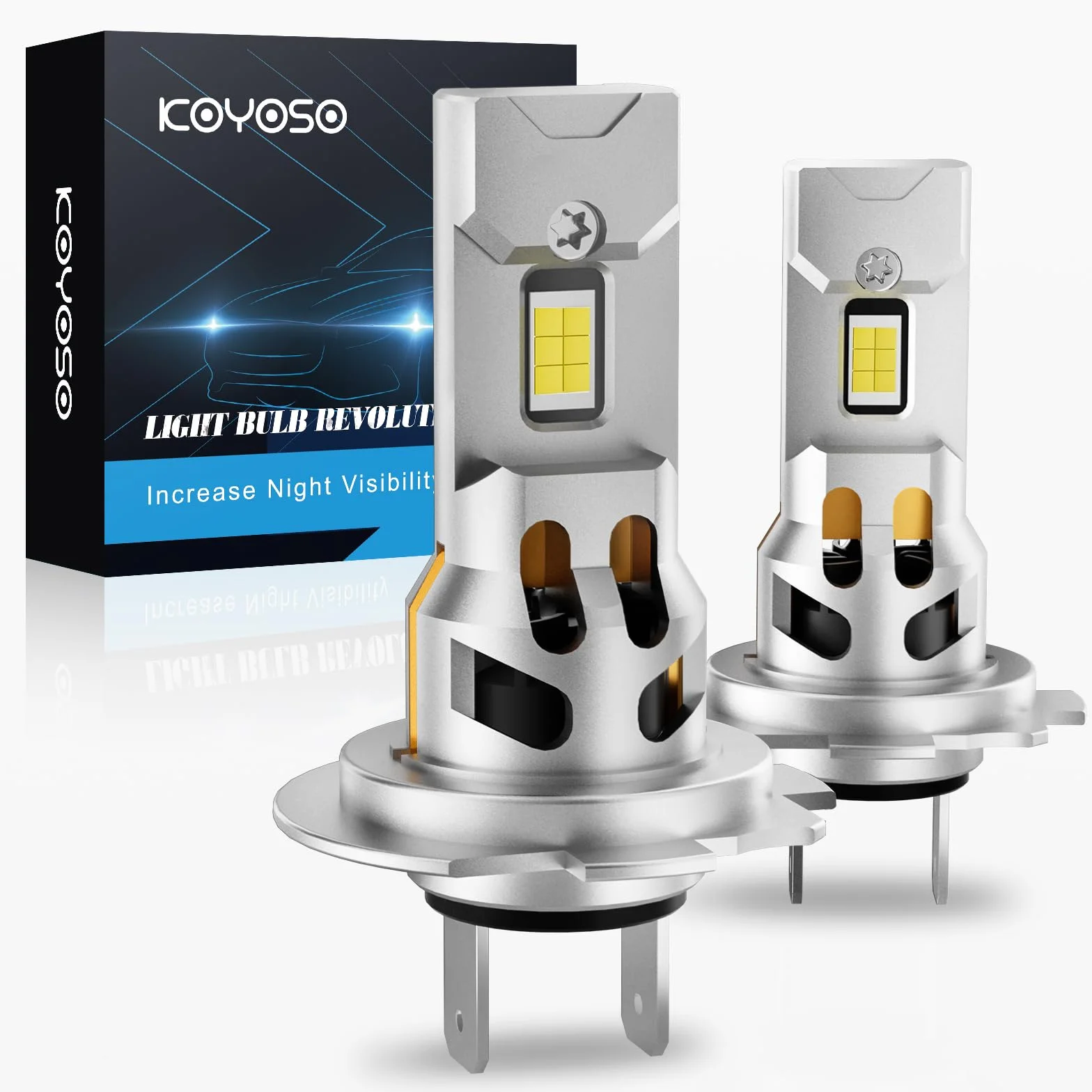KOYOSO H7 LED 120W 36000LM 6500K Abbagliante Anabbagliante DC 12V Auto