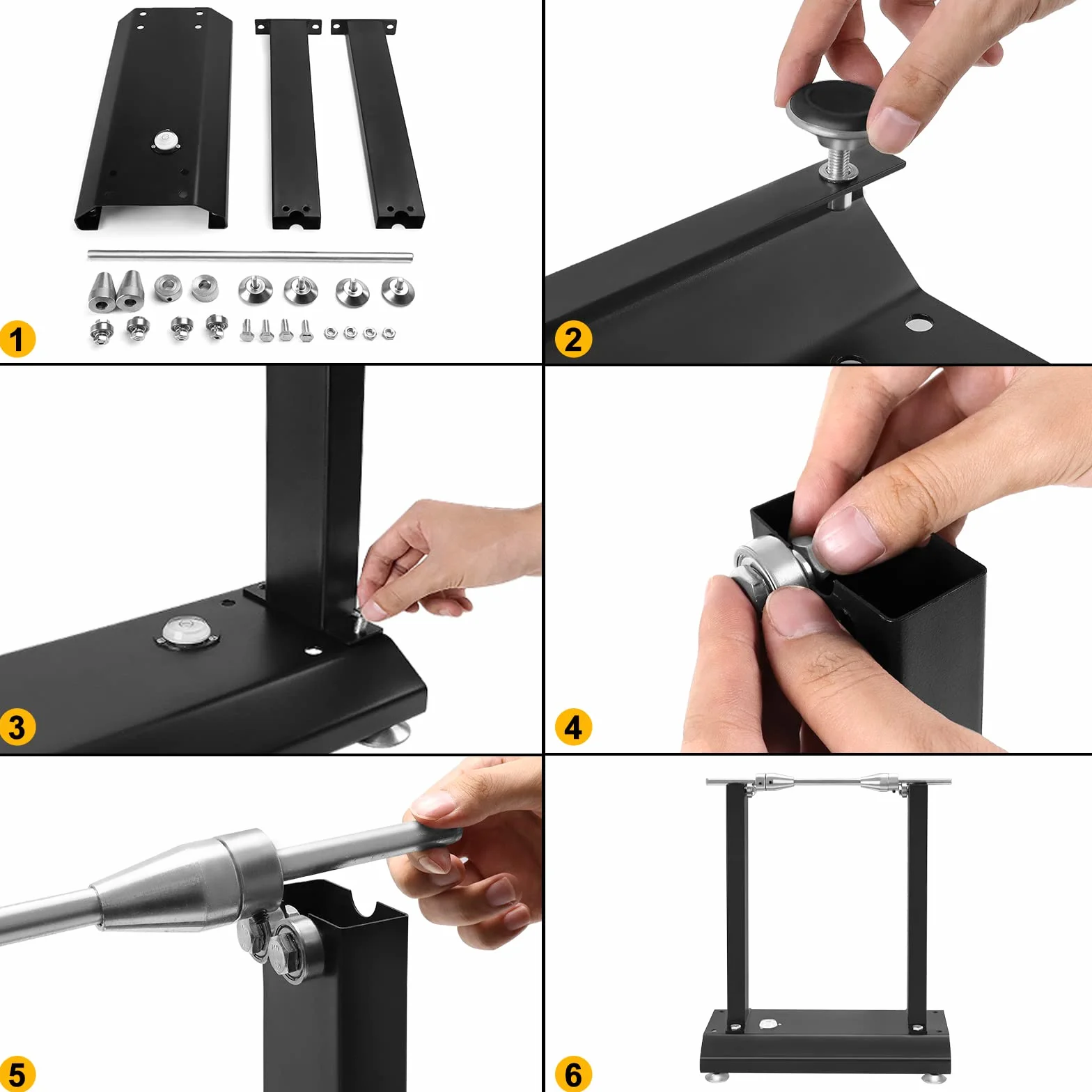 Aufun Motorcycle Bilancing Machine, bilanciamento del Bordo Pneumatico per Moto di Capra, per Quasi Tutti i Cerchi di Motocicletta e Scooter, 40x19x50 cm