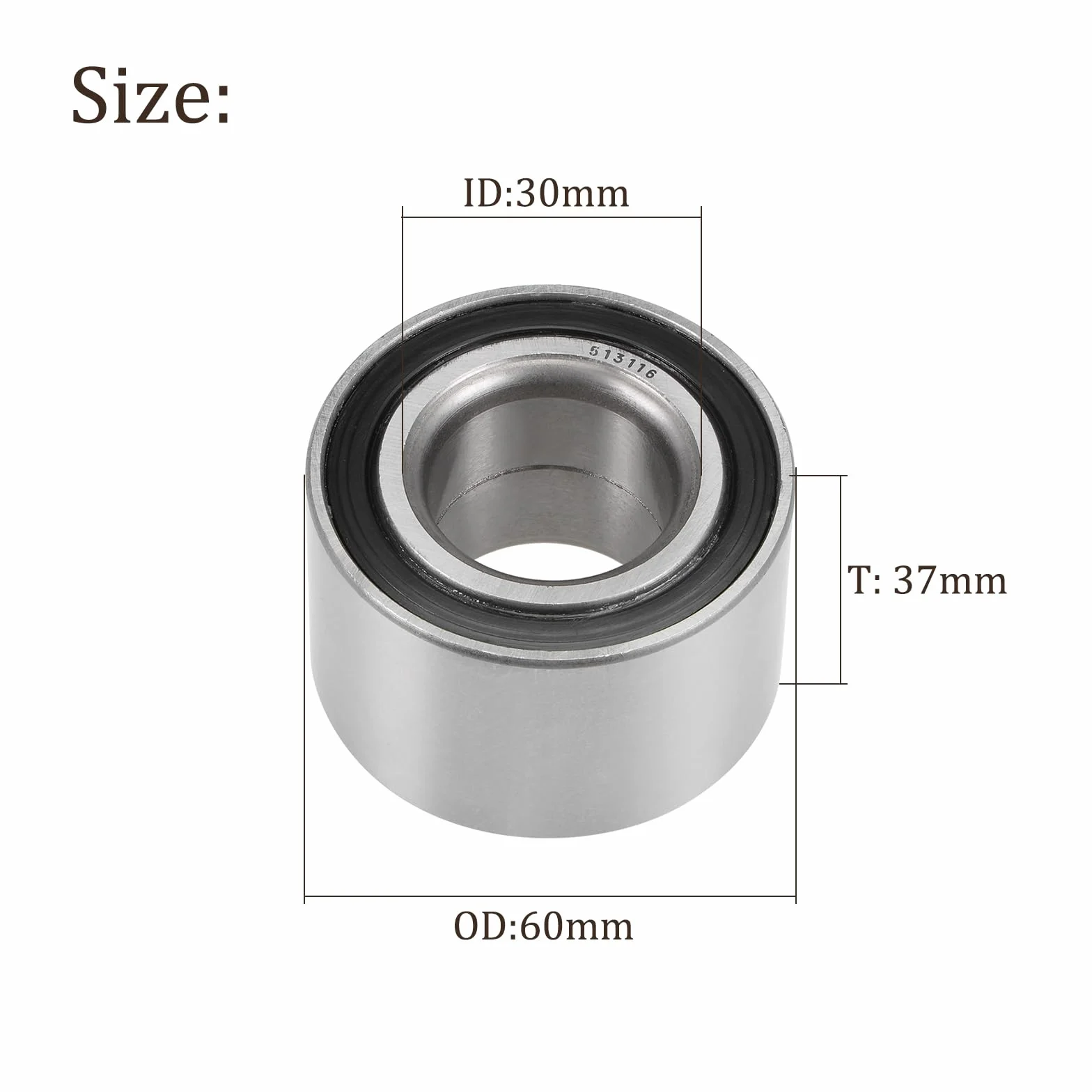1 Pezzo Cuscinetto del Mozzo Della Ruota 513116 - [30 Mm Diametro del Foro x 60 Mm Diametro Esterno x 37 Mm Larghezza] Applicazioni Automobilistiche