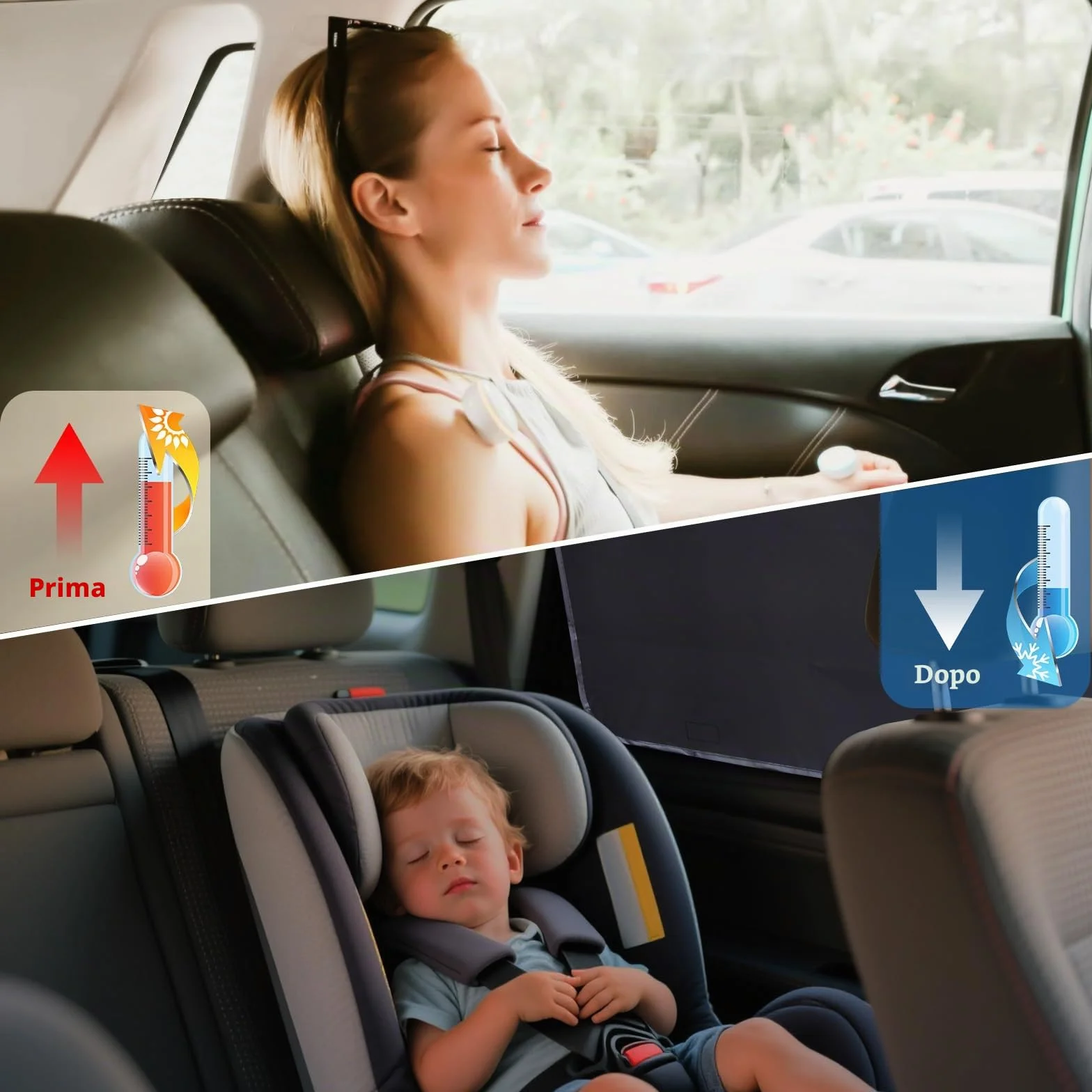 Tevlaphee Parasole Auto Magnetico per Bambini, Protezione UV, Tendina Termoriflettente e Oscurante per Finestrini Auto – Ideale per Adulti e Animali Domestici