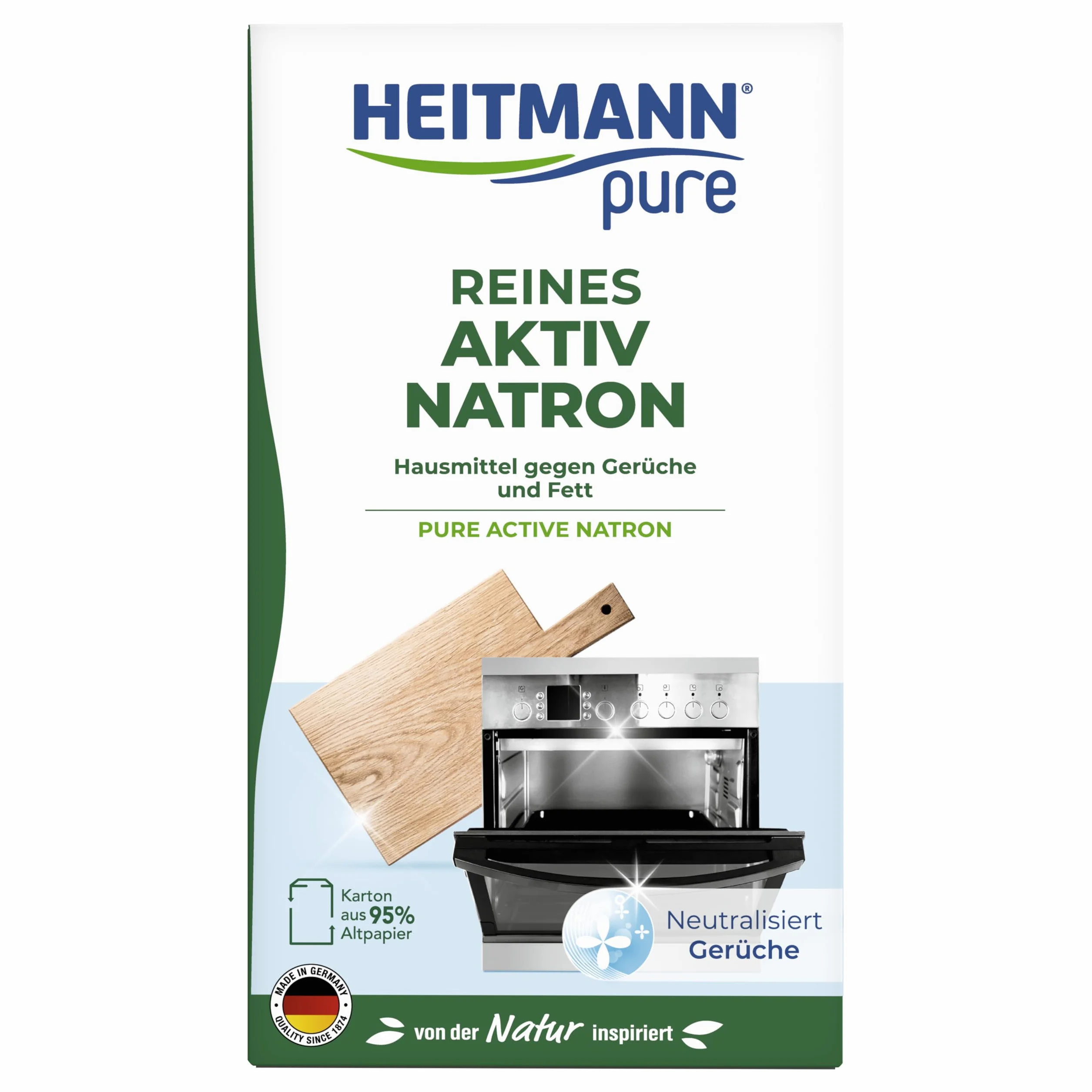 HEITMANN pure Soda attiva pura 450 g Rimuove grasso odori macchie