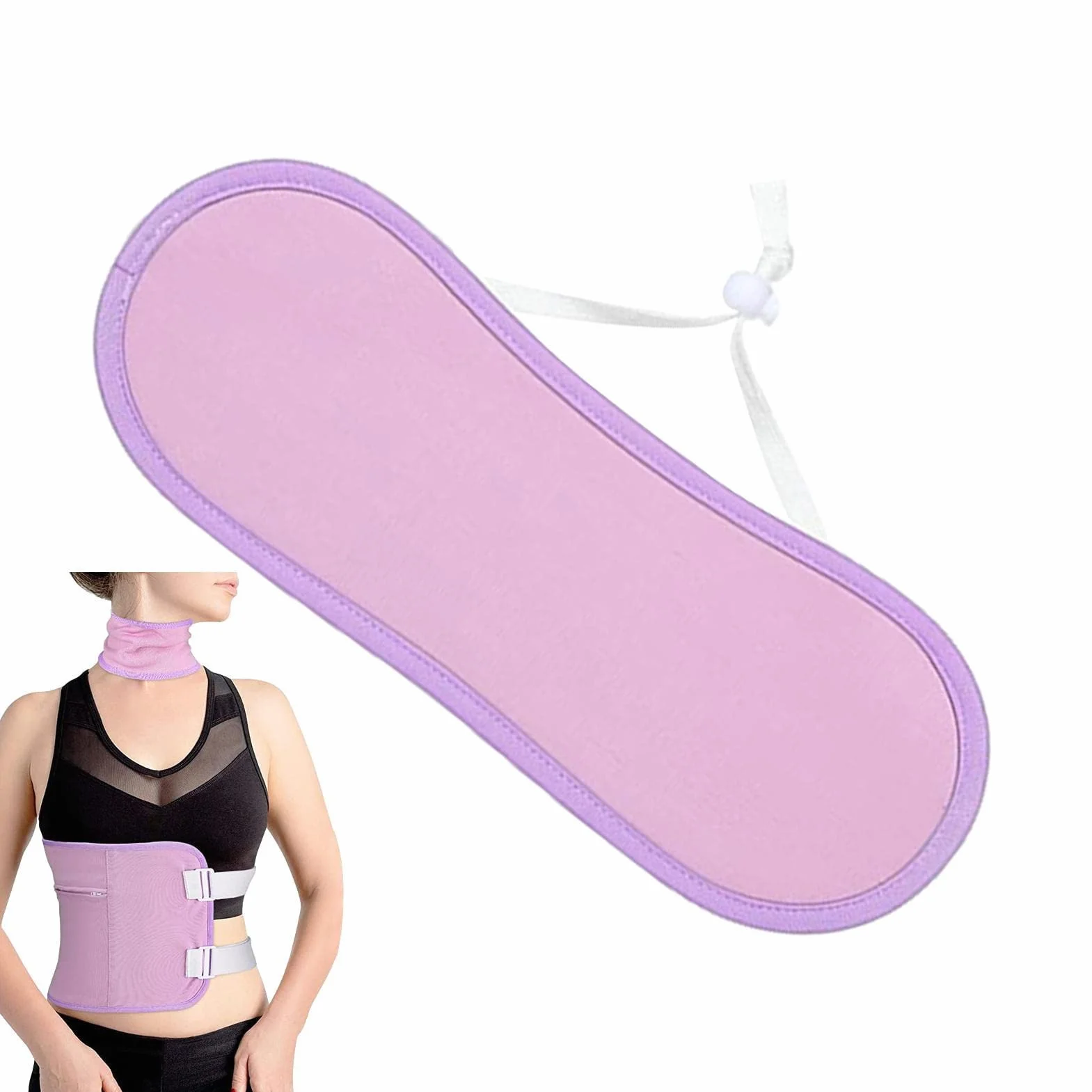 Fascia regolabile per supporto olio di ricino, vita, fegato, muscoli articolari, cura del collo