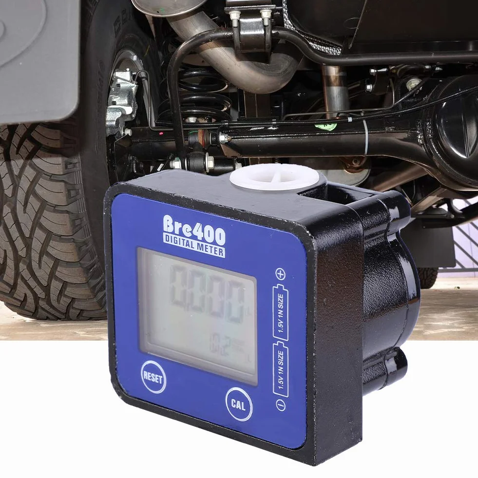 Misuratore di Portata dell'Acqua, Misuratore di Portata 1/2" Misuratore di Portata Dell'olio Contametro Display LCD 1% di Alta Precisione per Benzina Blu