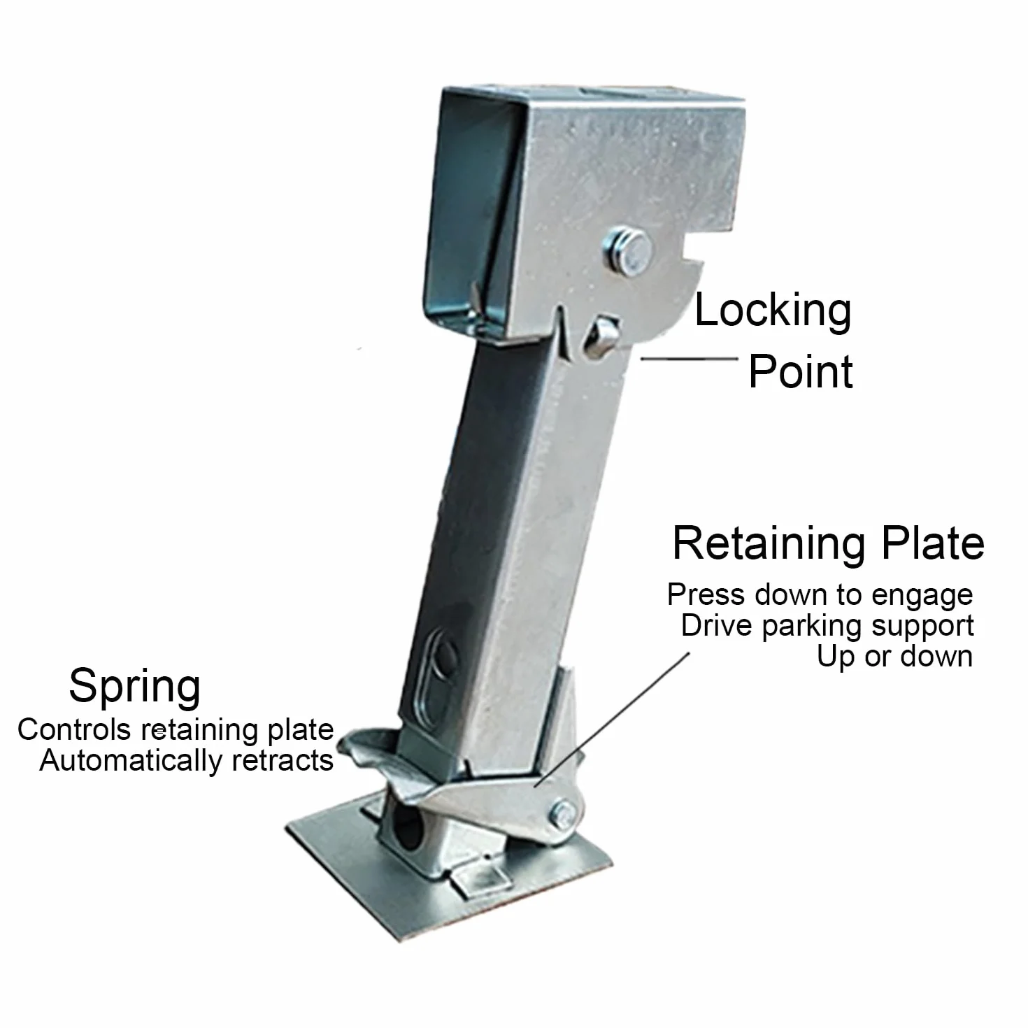 Piedini Stazionamento Camper, Cric di Parcheggio, Martinetto Stabilizzatore Regolabile 650 Libbre Argento