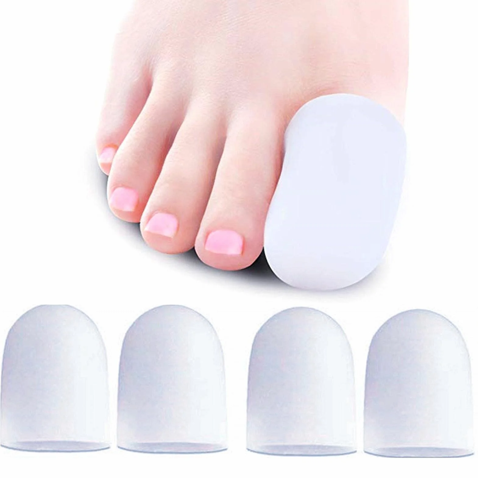 Protezione copri Alluce in silicone 4 pezzi per calli vesciche unghie incarnite