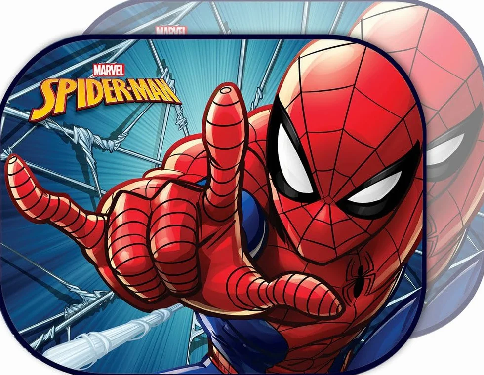 Coppia tendine parasole laterali auto Spider-Man – Protezione solare con grafica ufficiale Marvel Uomo Ragno | Accessorio per bambini