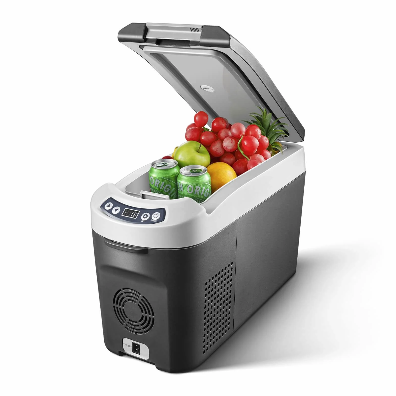 AAOBOSI Frigo Portatile 15 litri, 12V/24V DC Frigoriferi Portatile, Contenitore refrigerante per compressore per Auto Camion Picnic Campeggio da -20℃ a 20℃