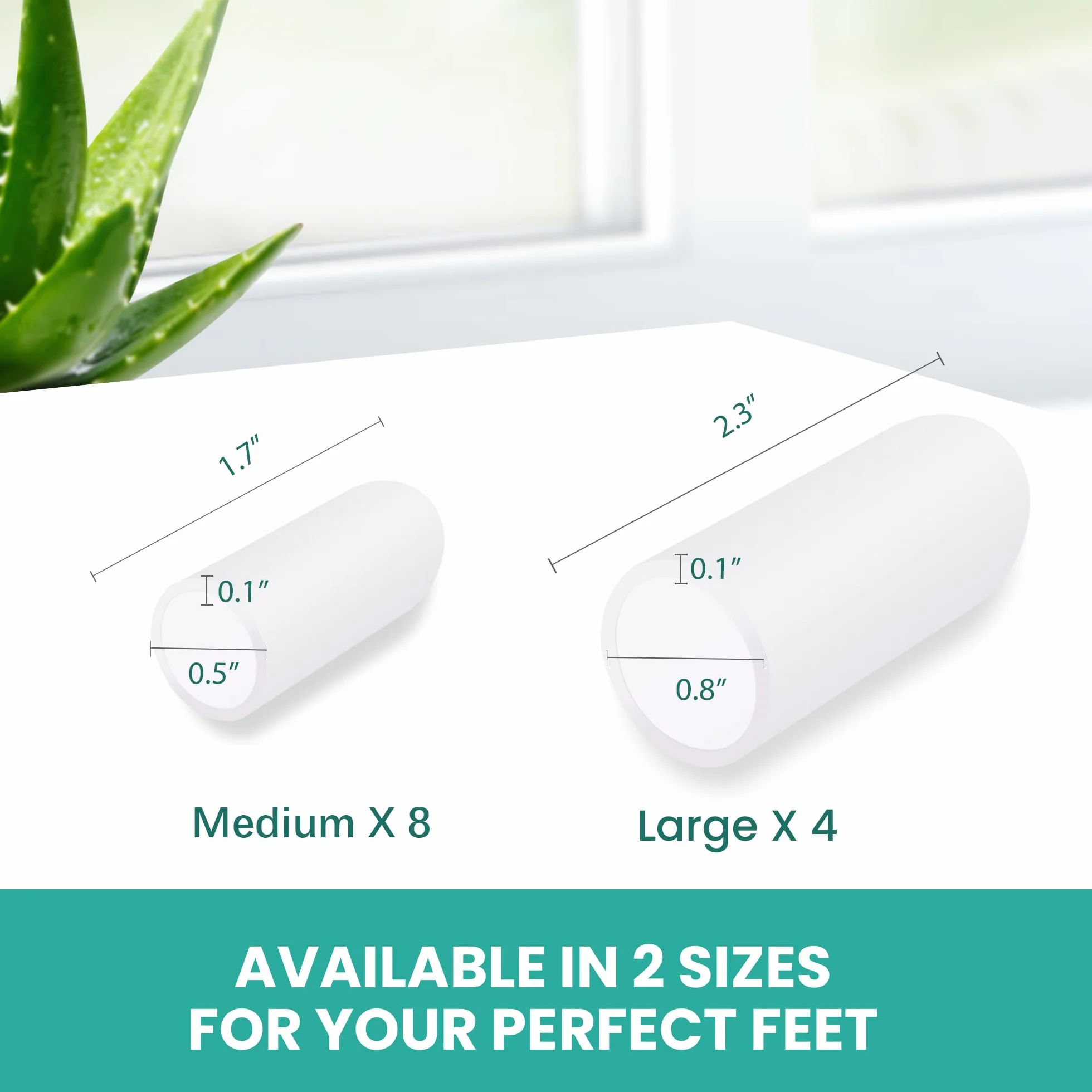 Welnove Gel Toe Cap Protector - Copripunta in Silicone per Alleviare Dolore, Unghie Incarnite, Calli, Vesciche (Multi-Size, Clear)