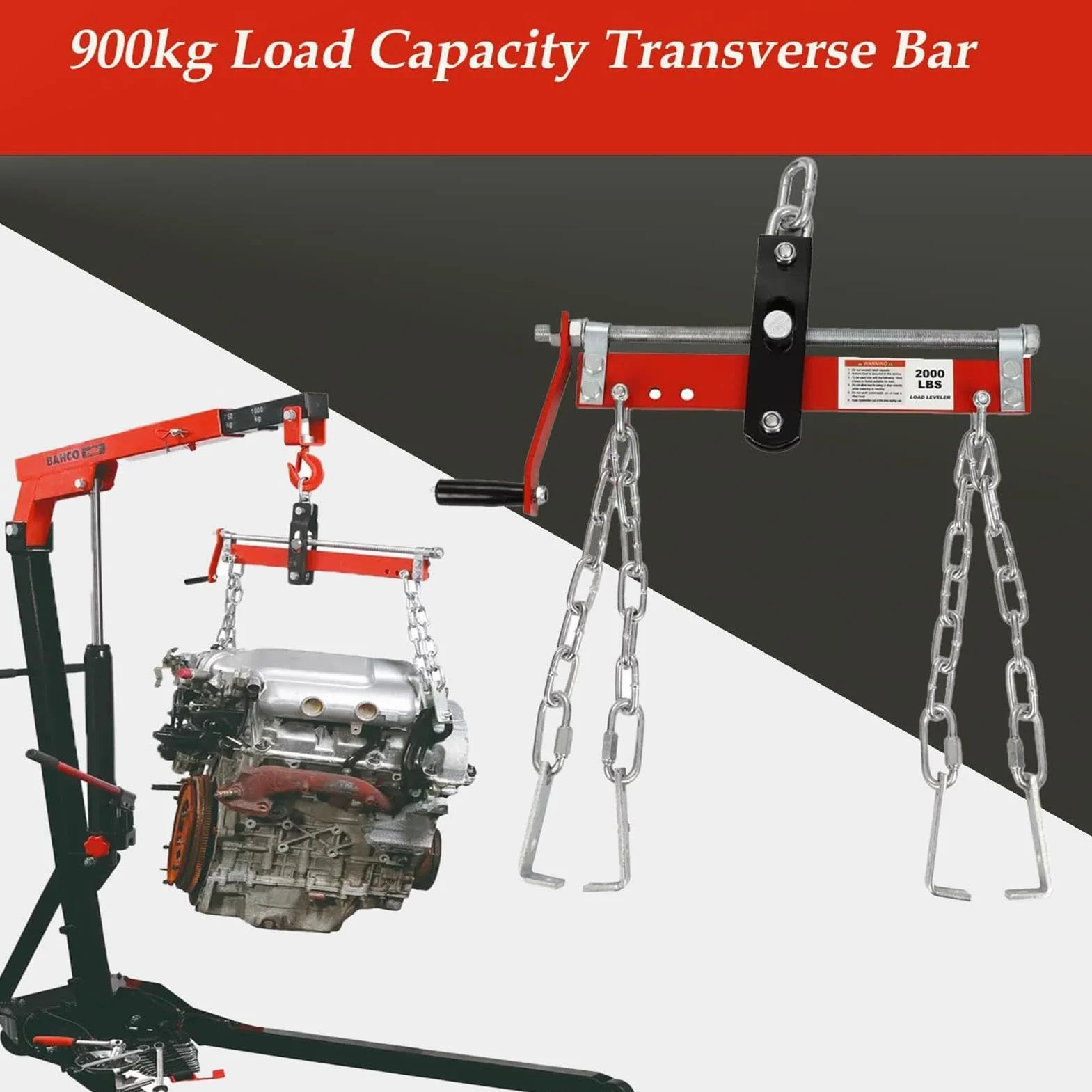 Livellatore di sollevamento del motore | Bilanciatore del carico del garage, livellatore del motore 0,9 tonnellate di capacità di carico regolabile per di sollevamento motore