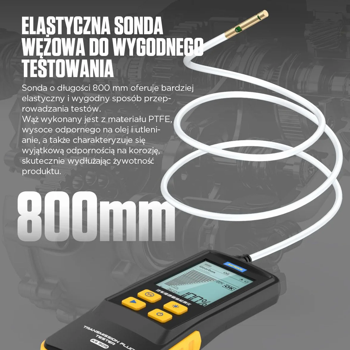 Tester del fluido di trasmissione, Tester dell'olio della trasmissione automatica Rivelatore di trasparenza del fluido di trasmissione Strumento di prova diagnostico Analizzatore Meter