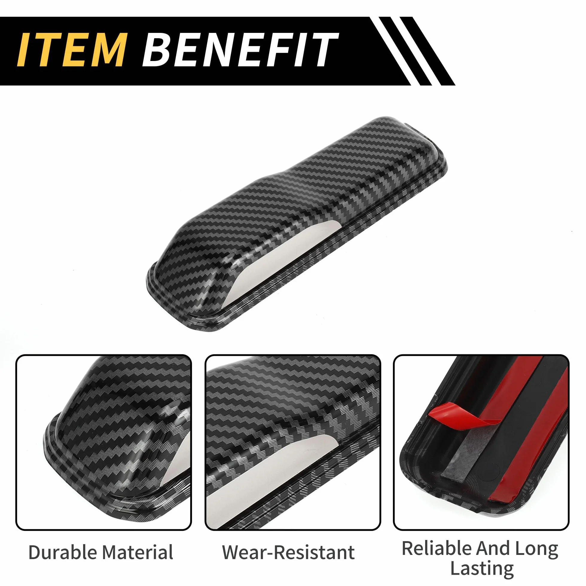 Copertura Trim Cerniera Cofano Motore per Jeep Wrangler JL JLU Sport Sahara Rubicon 2018-2022 ABS Nero Carbonio