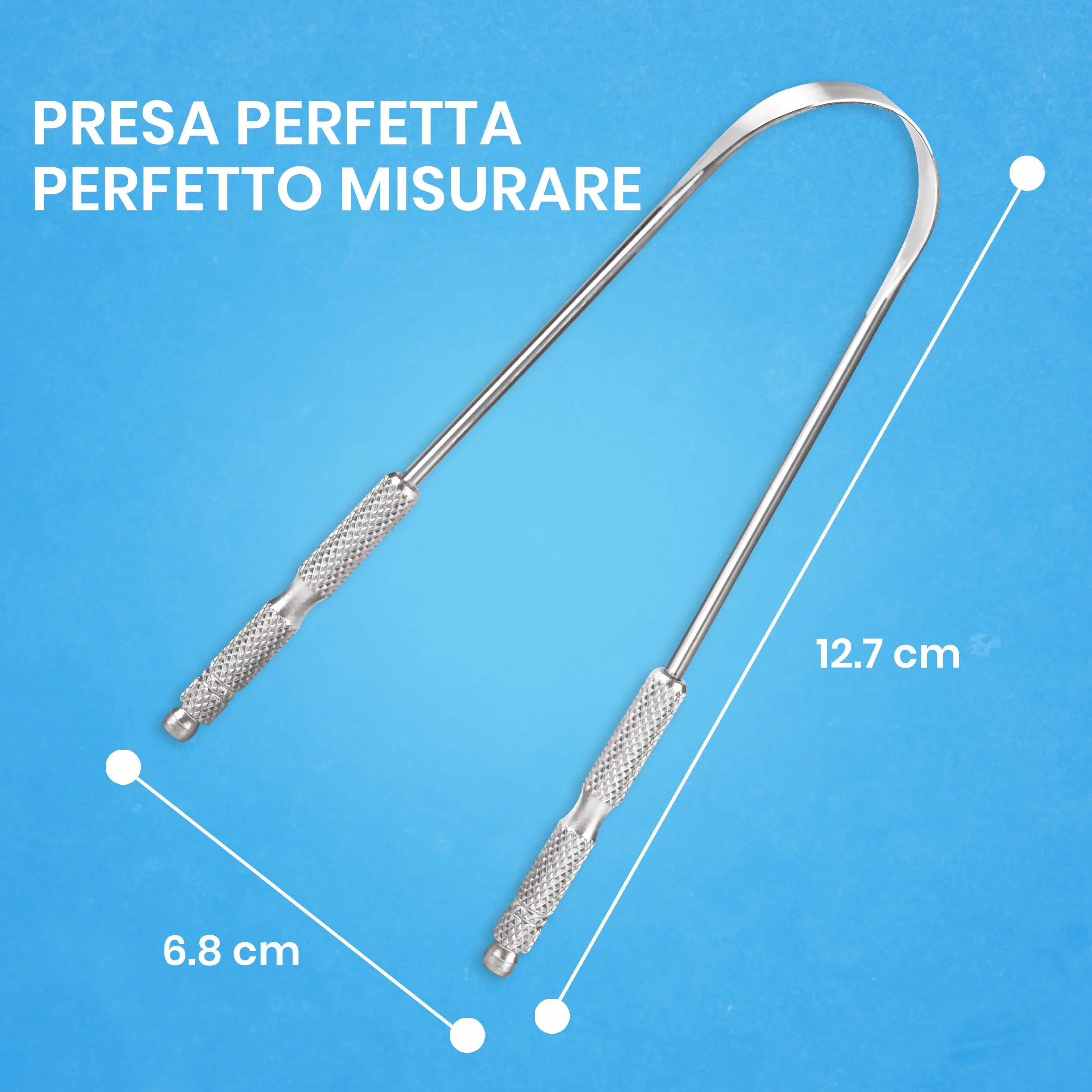 HOKIN Raschietto Lingua in Acciaio Antimacchia per Adulti Combatti Alito Cattivo Tongue Scraper Cleaner Nettalingua