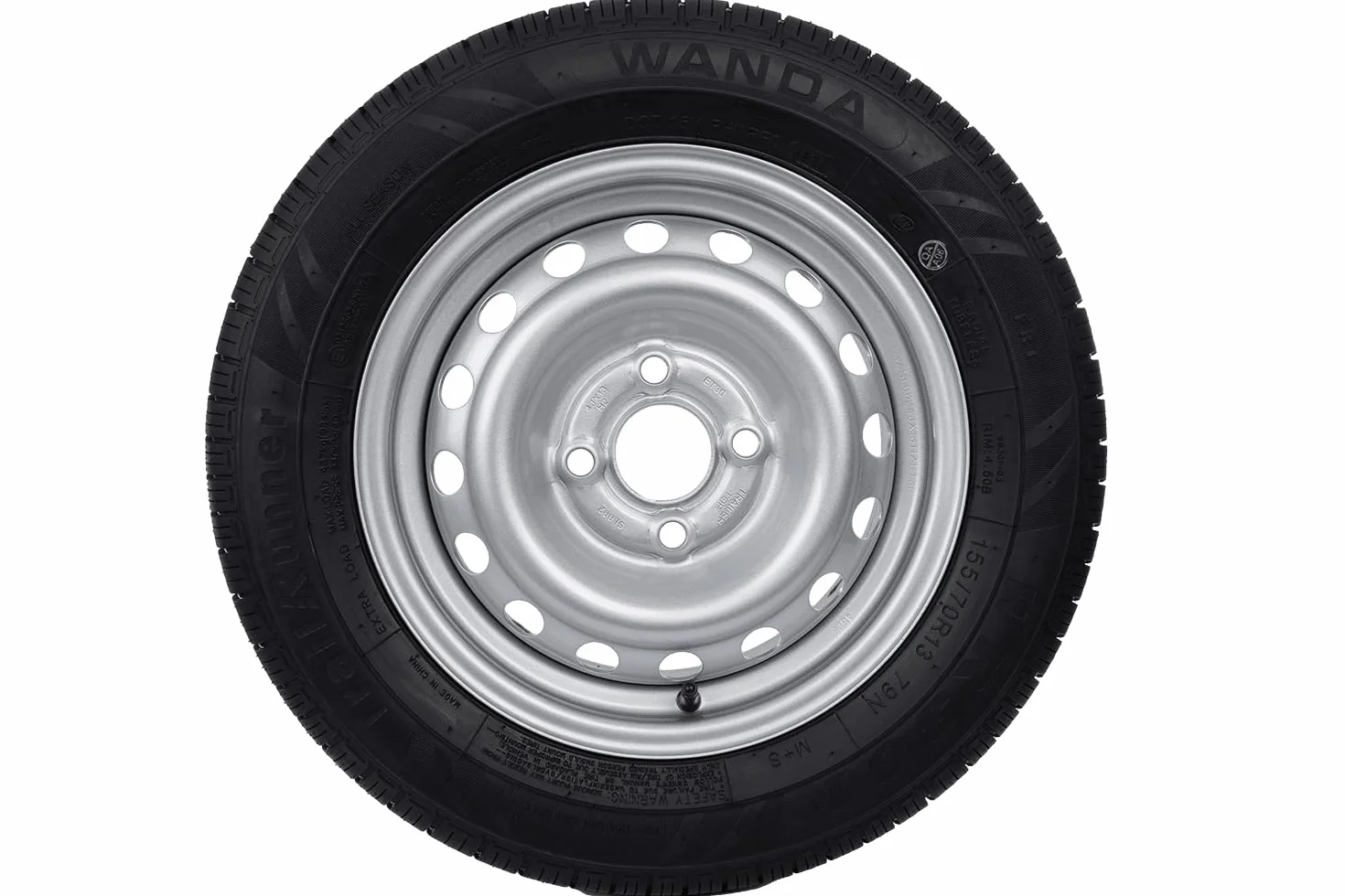 UNITRAILER Ruota per rimorchio rinforzata 155/70 R13 XL, 4JX13 4x100