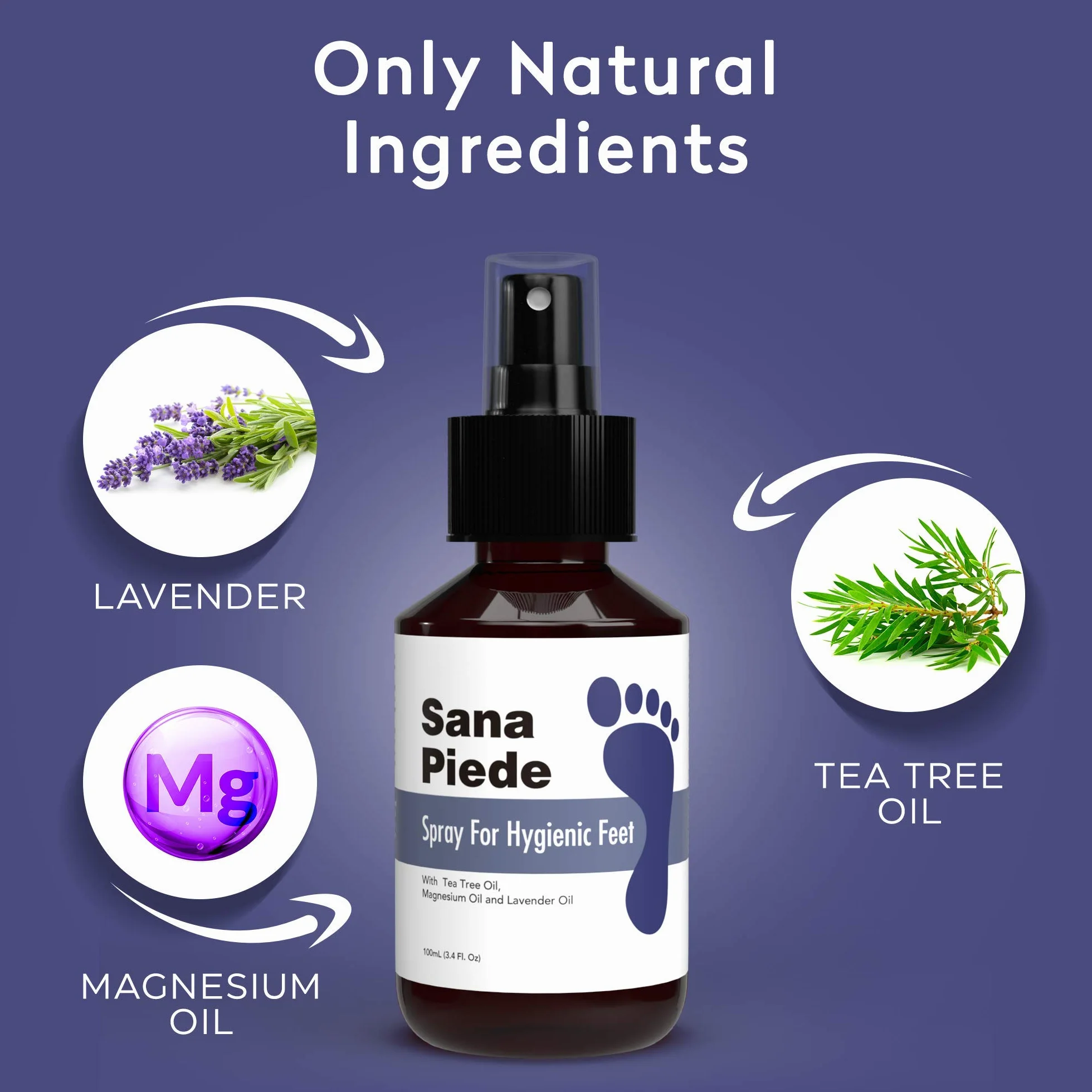 Anti Vesciche Spray 100ml Alternativa a Cerotti Vesciche Efficace Contro Vesciche Piedi Olio di Lavanda