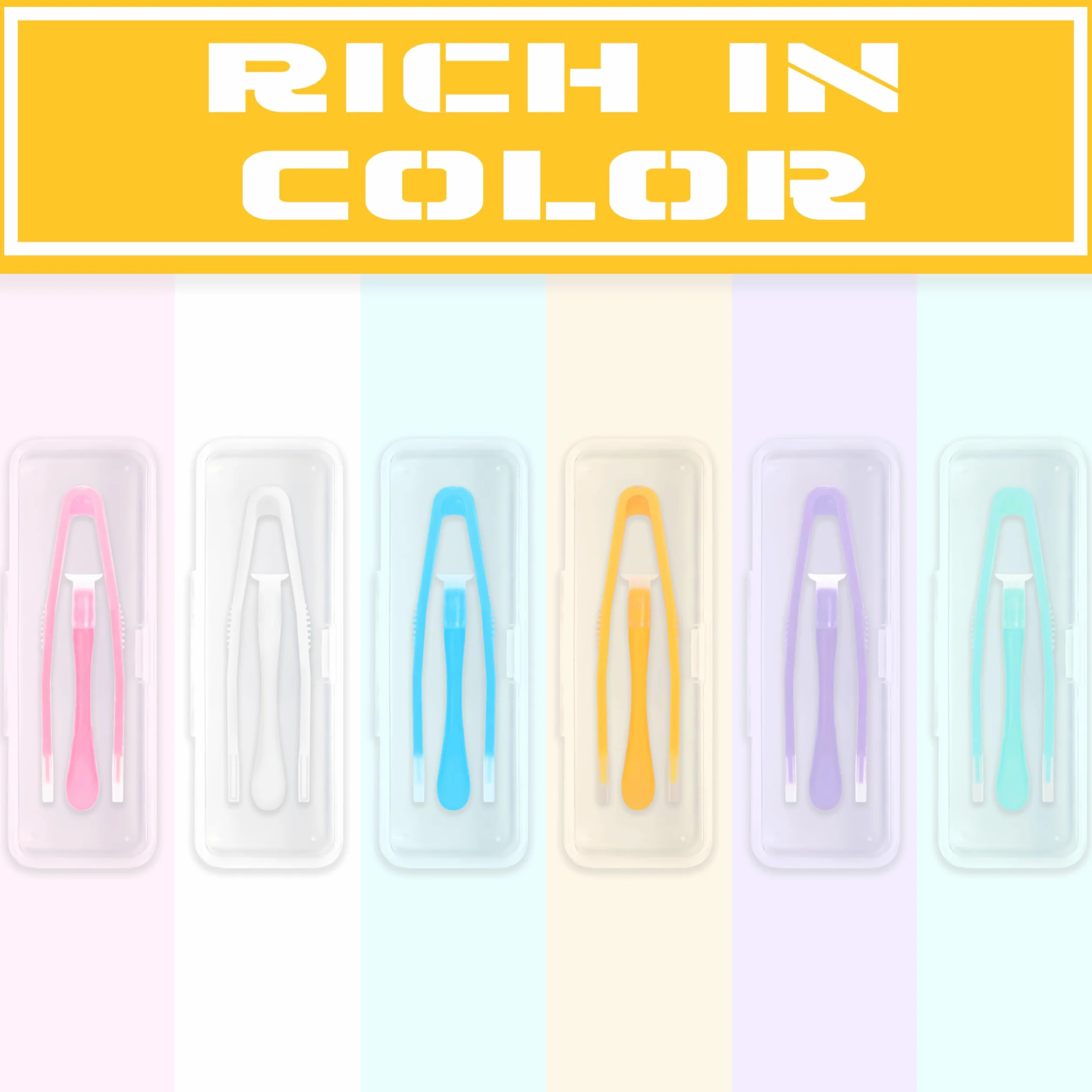 Lasiyanor Set 6 strumenti colorati per rimuovere e inserire lenti a contatto con punta morbida