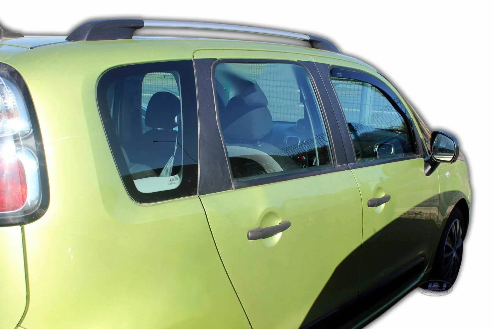 Deflettori d'Aria per Citroen C3 Picasso 2008-2017, Set da 2 Pezzi, Nero Fumé Oscurato