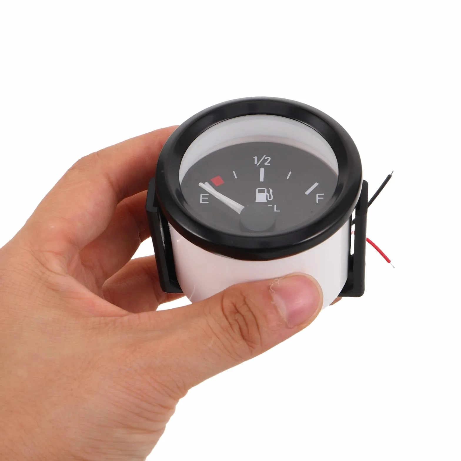 Kit Indicatore di Livello del Serbatoio da 52 MM Galleggiante per Veicoli Fuoristrada, Misuratore di Carburante Quadrante Nero, Adatto a Camper e Barche