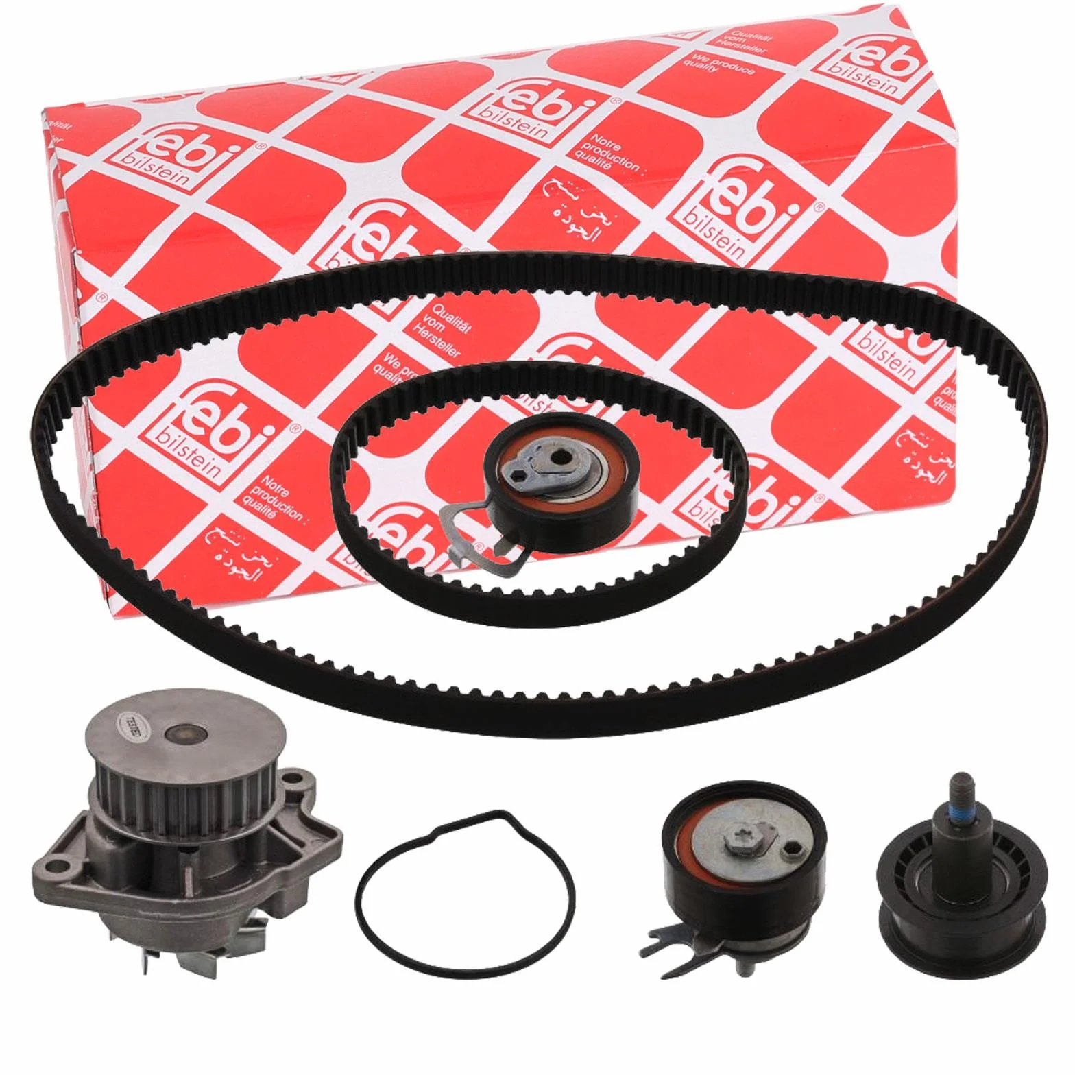 febi bilstein 45118 kit cinghia distribuzione pompa acqua, 1 unità