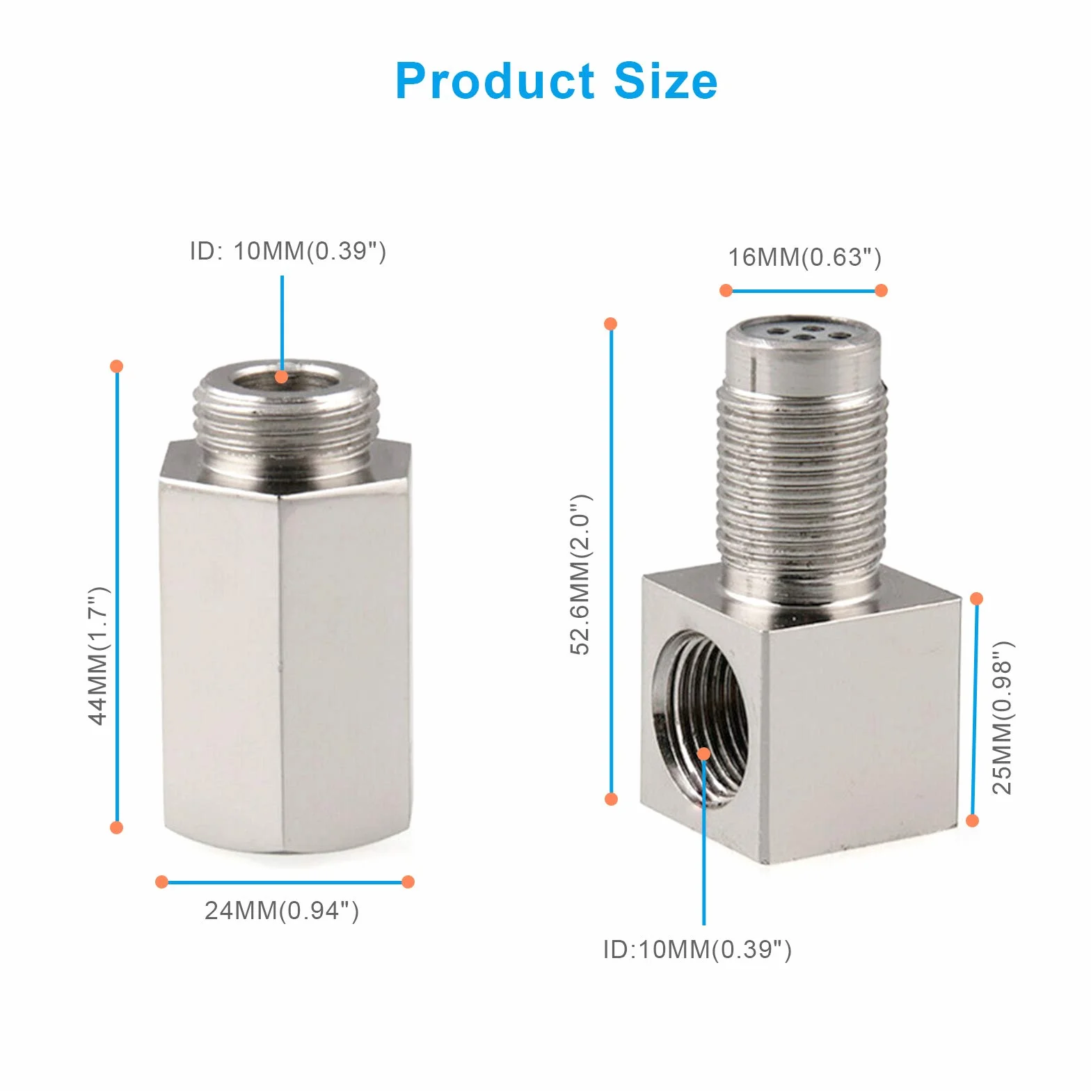 Adattatore Sonda Lambda Sensore O2 M18x1,5mm per Auto Sistemi di Scarico