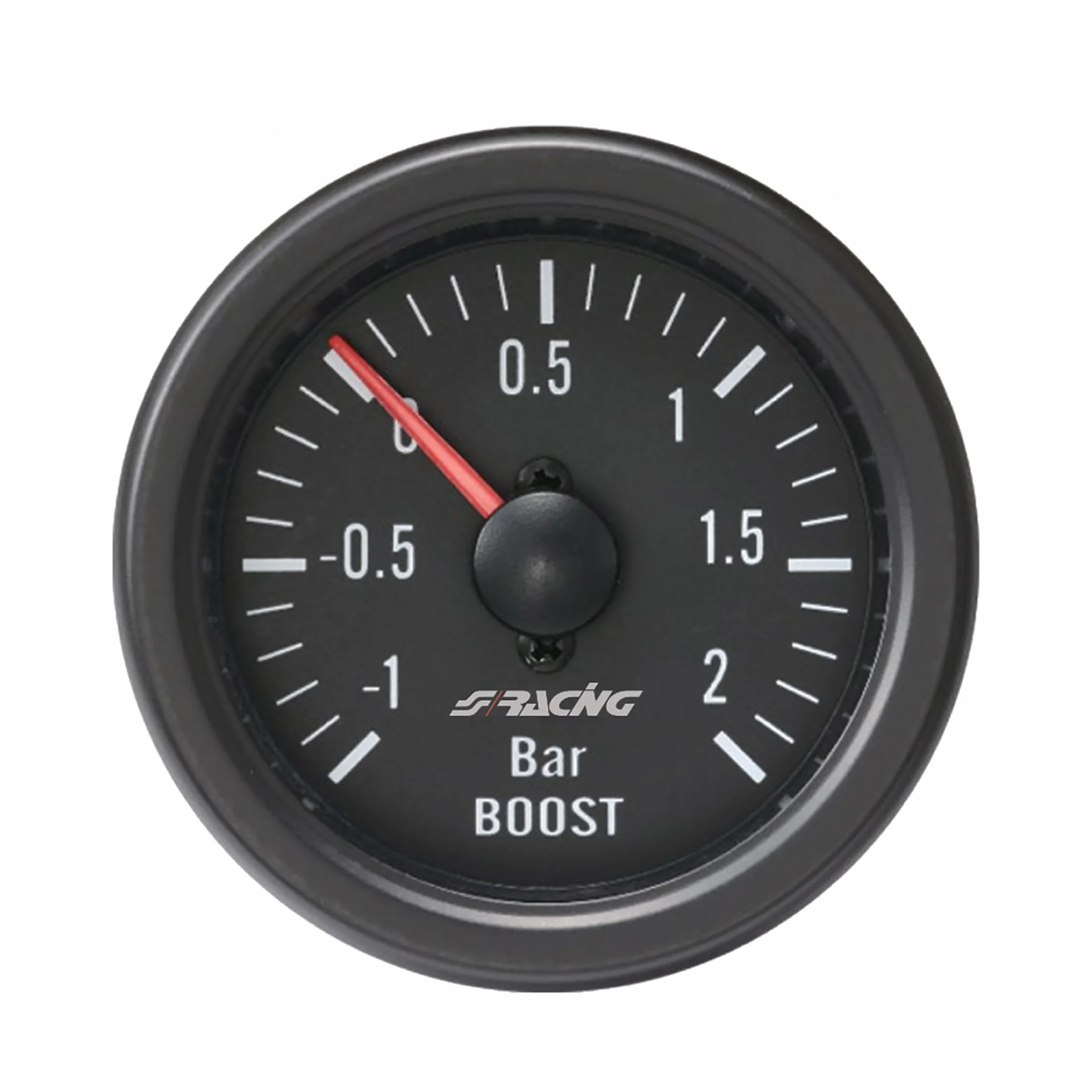Simoni Racing BV/B Black line Strumento Indicatore Meccanico di Pressione Turbo+VAC, Universale per Auto o Camion, con Display Retroilluminato Led Bianco