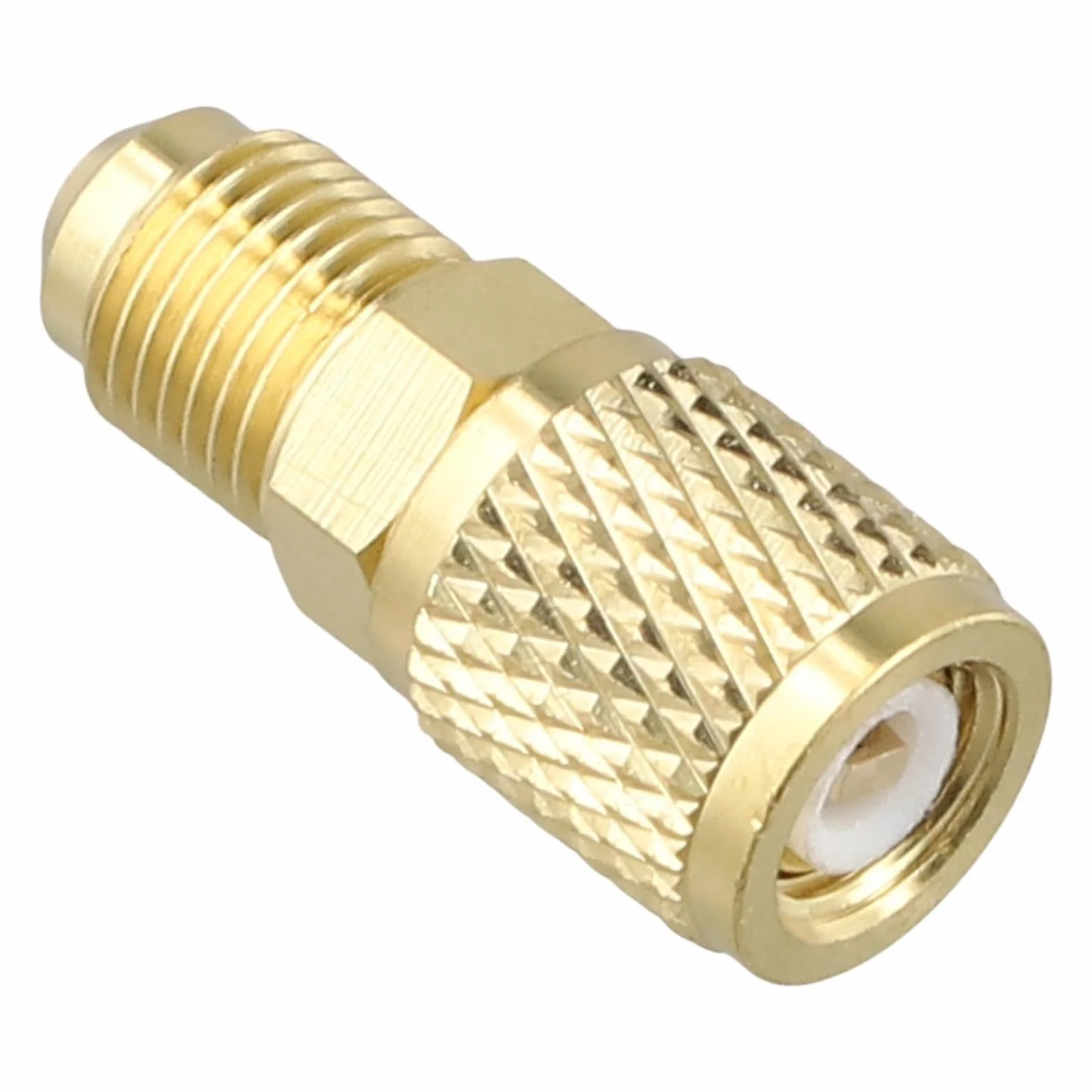 Adattatore in ottone maschio 5/16 x femmina 1/4 SAE per climatizzazione R32 R410a R22