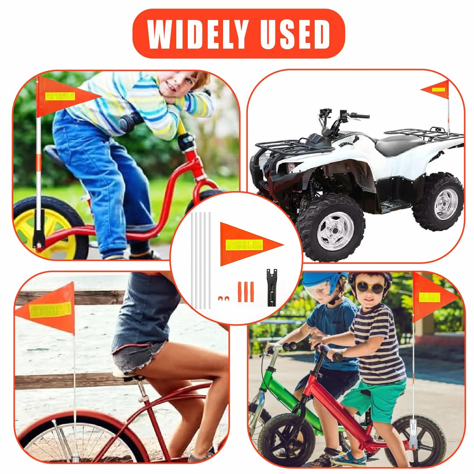 Bandiera Di Sicurezza Per Bicicletta Kit di Sostituzione Altezza Regolabile per Bambini Adulti