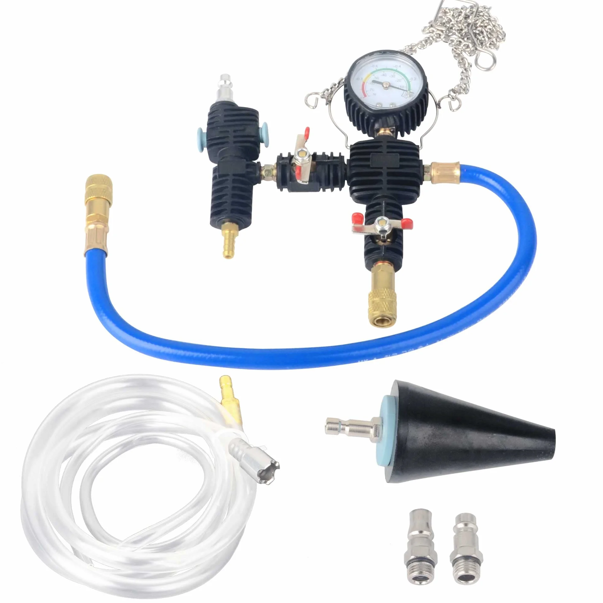 DAYUAN Set di strumenti professionali per sistema di raffreddamento del radiatore, kit di spurgo e ricarica del liquido refrigerante