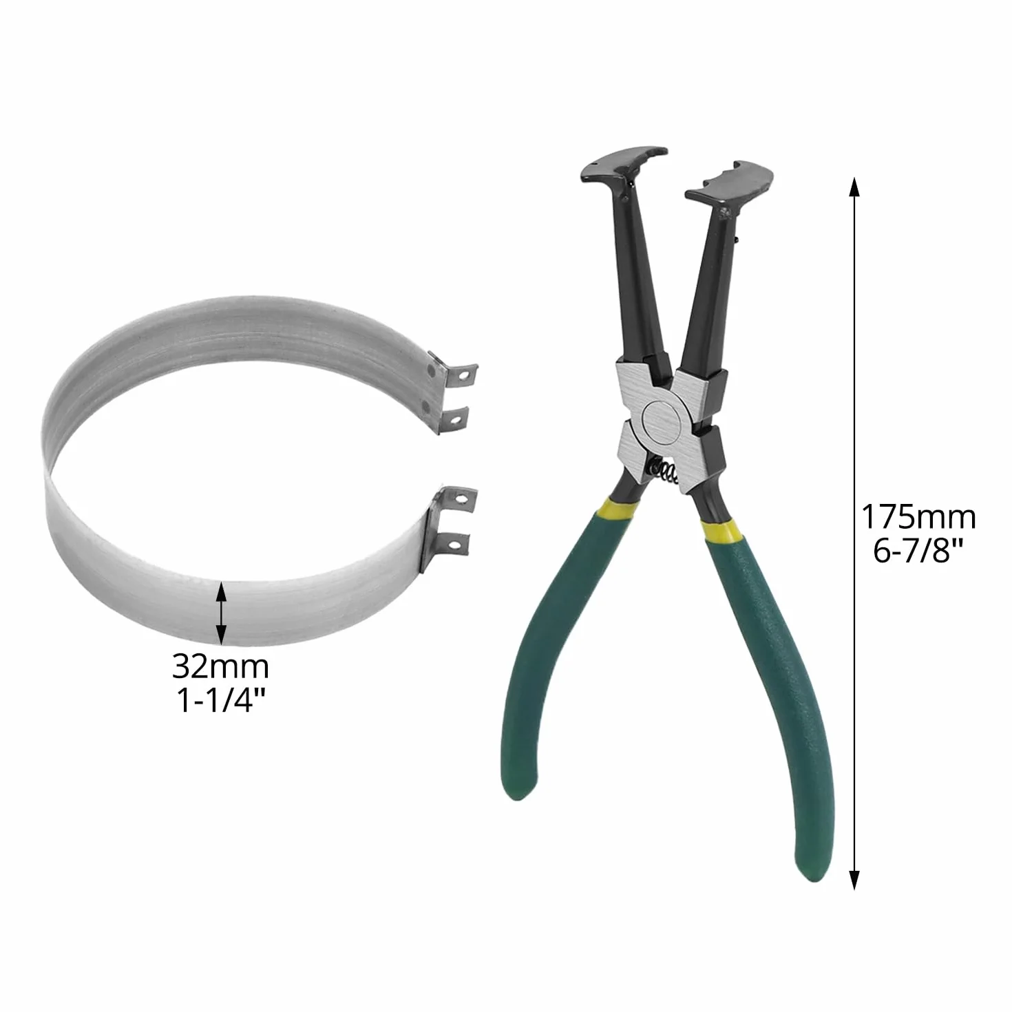 QWORK Set compressori a pistone con pinze 62-145 mm per SUV camion trattori automobili custodia