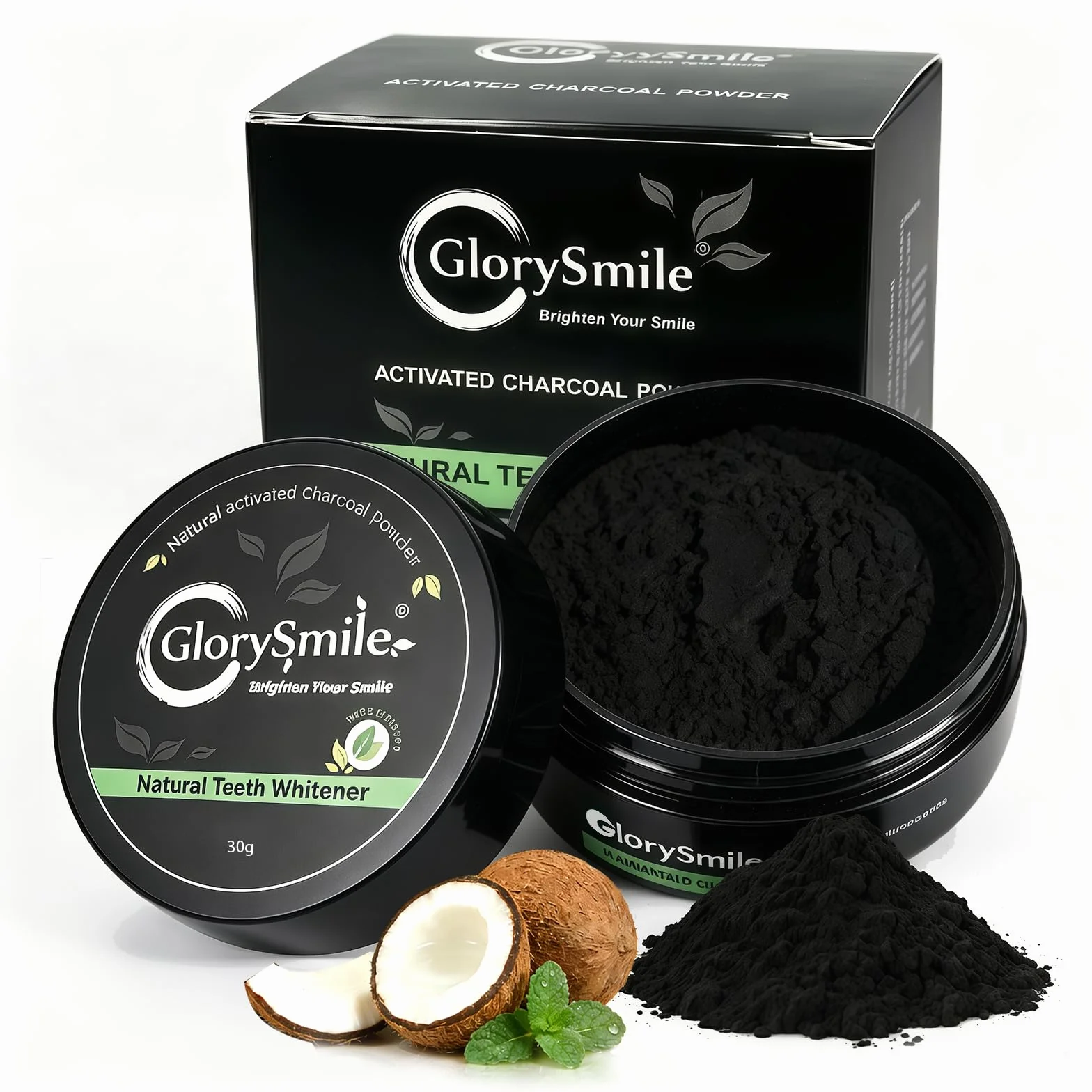 Polvere Sbiancante Per Denti 30g, Sbiancamento Professionale, Rimuove Macchie, Gusto Menta