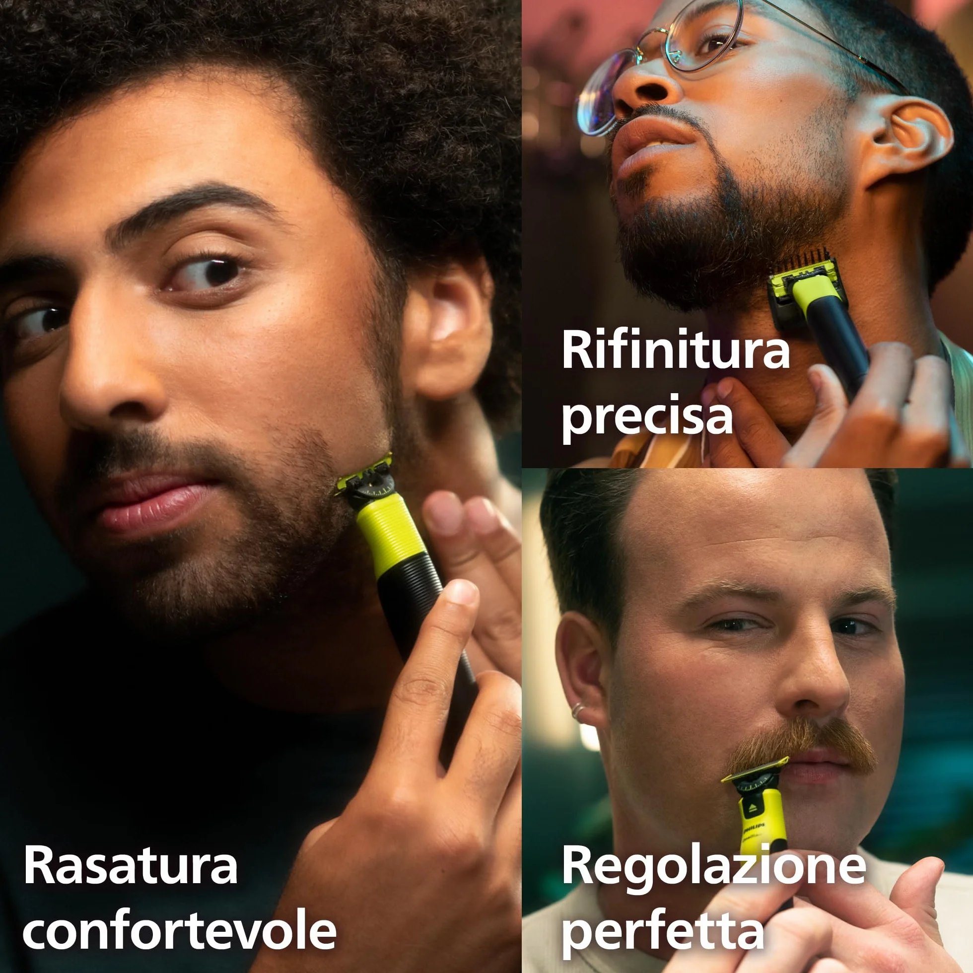 Philips OneBlade 360 Autentico Collegato Rasoio elettrico viso corpo regolabarba spazzola lama 360 pettine regolabile 5in1 kit corpo custodia viaggio QP4631/65