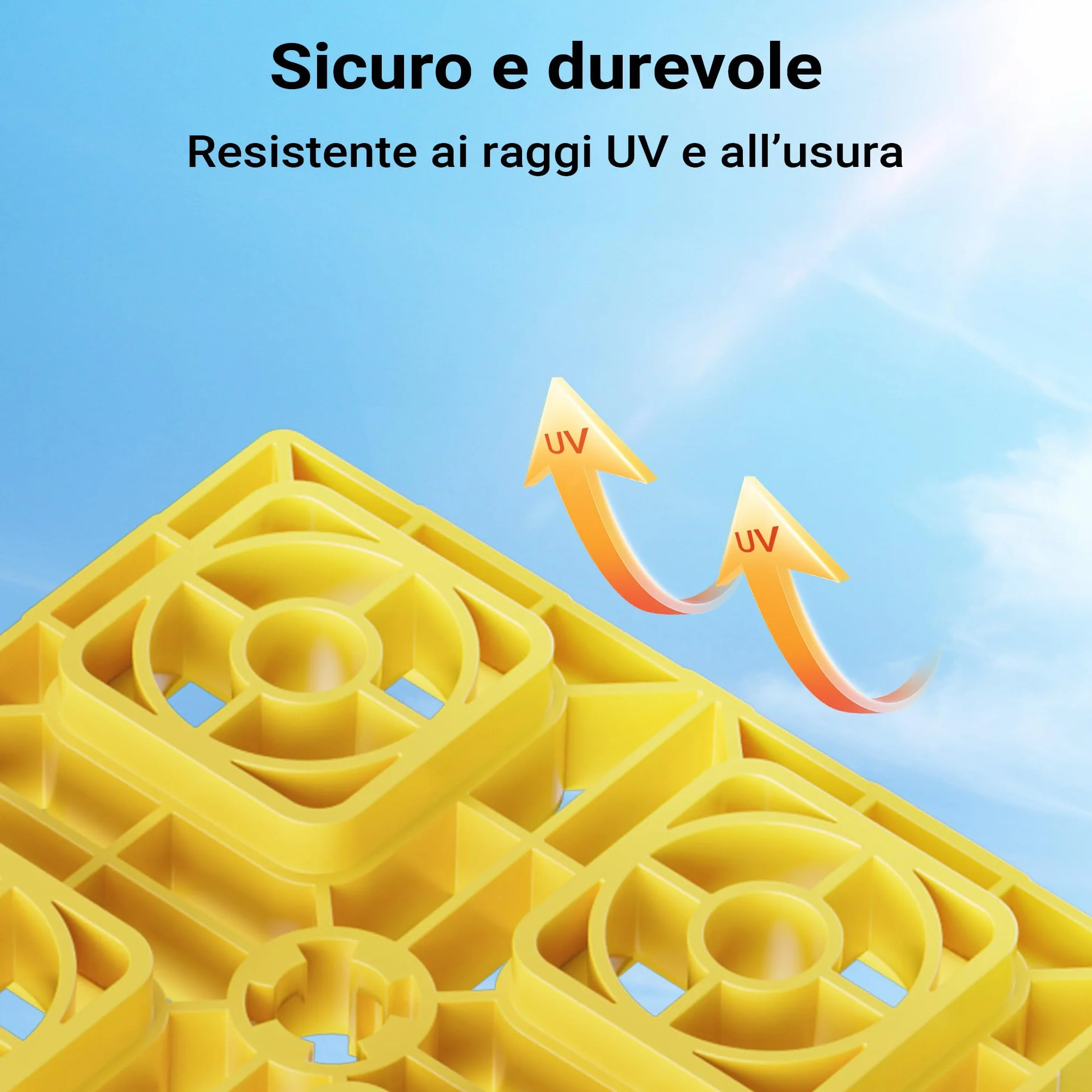 Wiltec Piastre di appoggio, Set 10 pedane di livellamento, Portata 13,5 t, impilabili, Altezza 11,4 cm, per Camper
