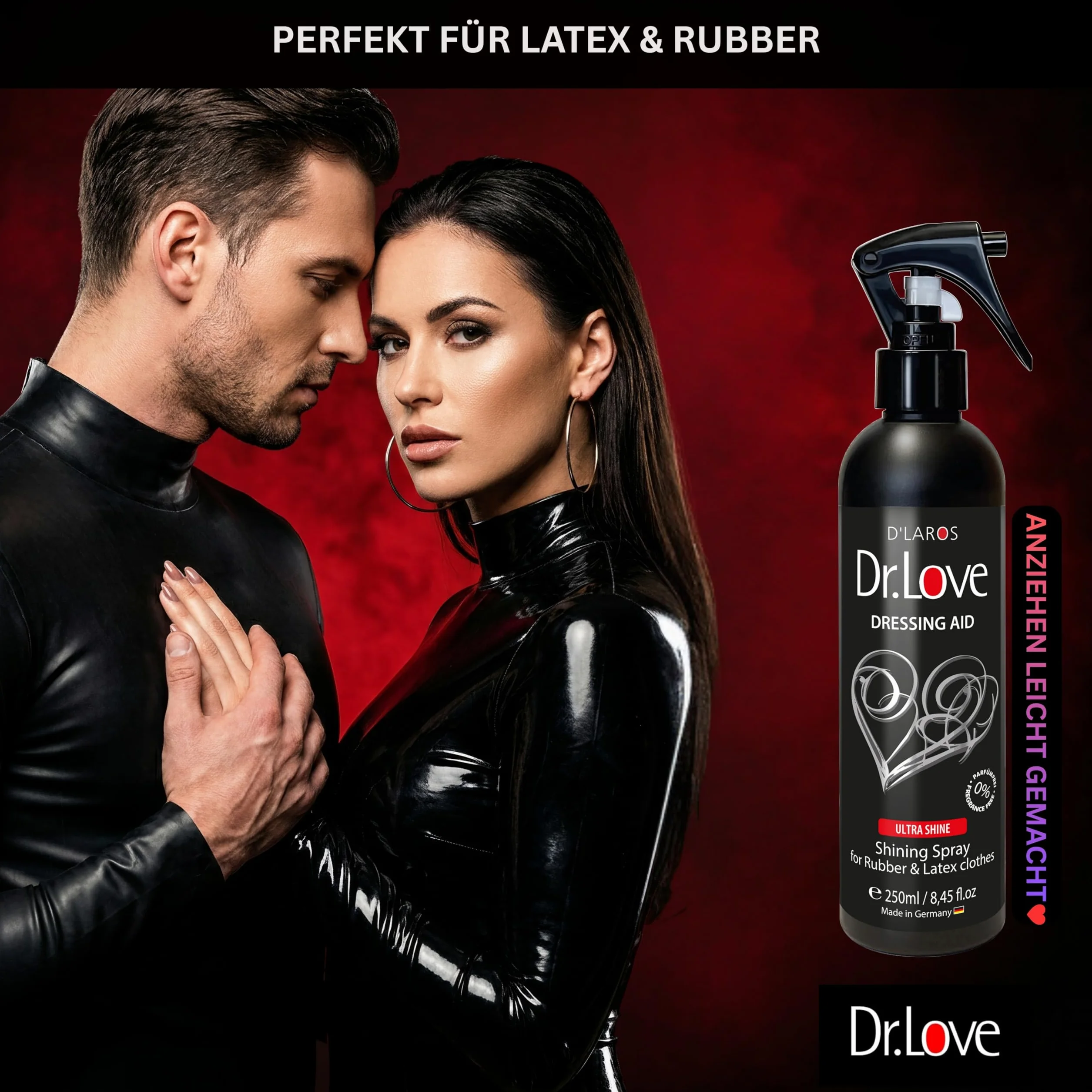 Dr. Love Shining Spray 250 ml do pielęgnacji lateksu, olej silikonowy, bezwonny