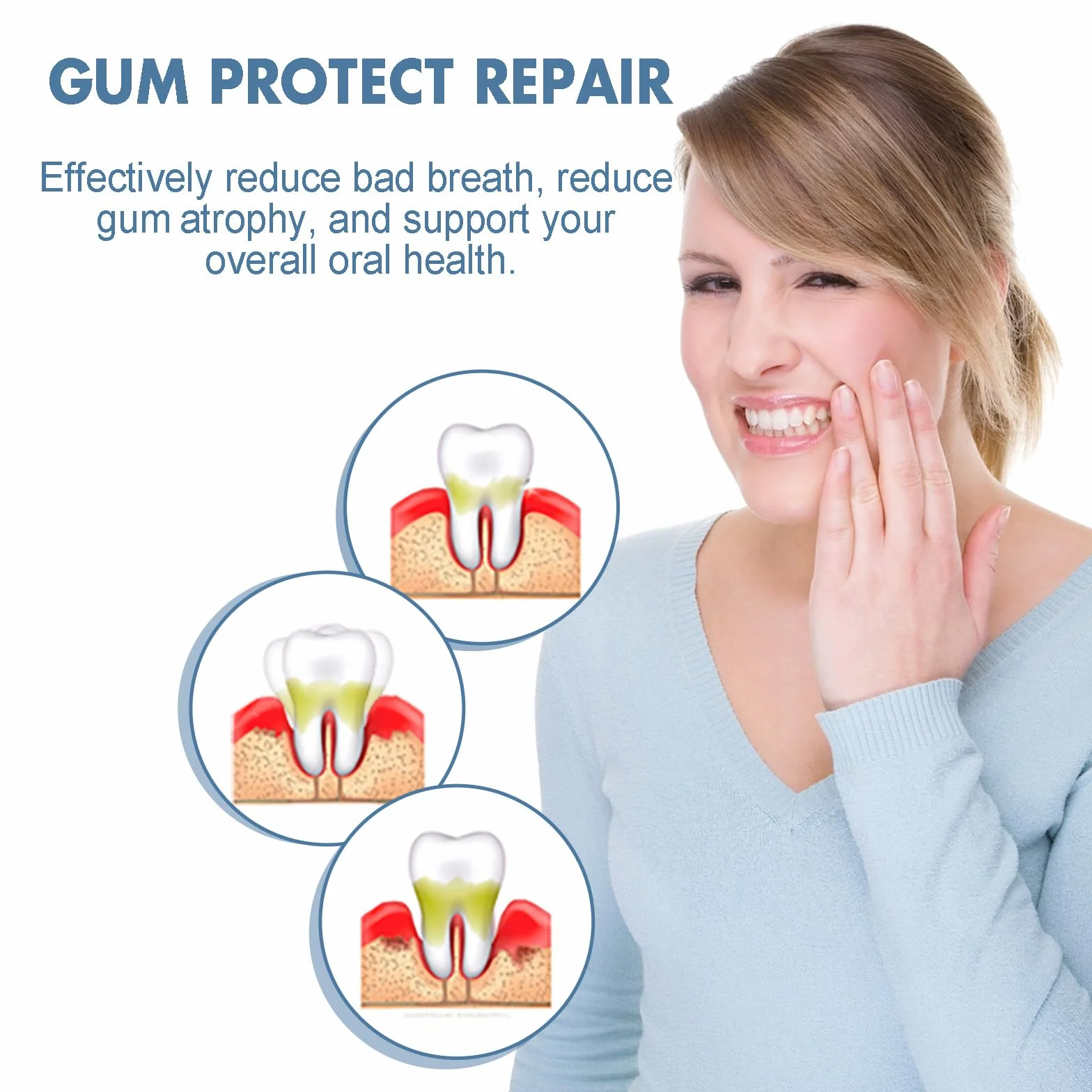 Gel per la cura delle gengive trattamento gengivale dentale rigenerante