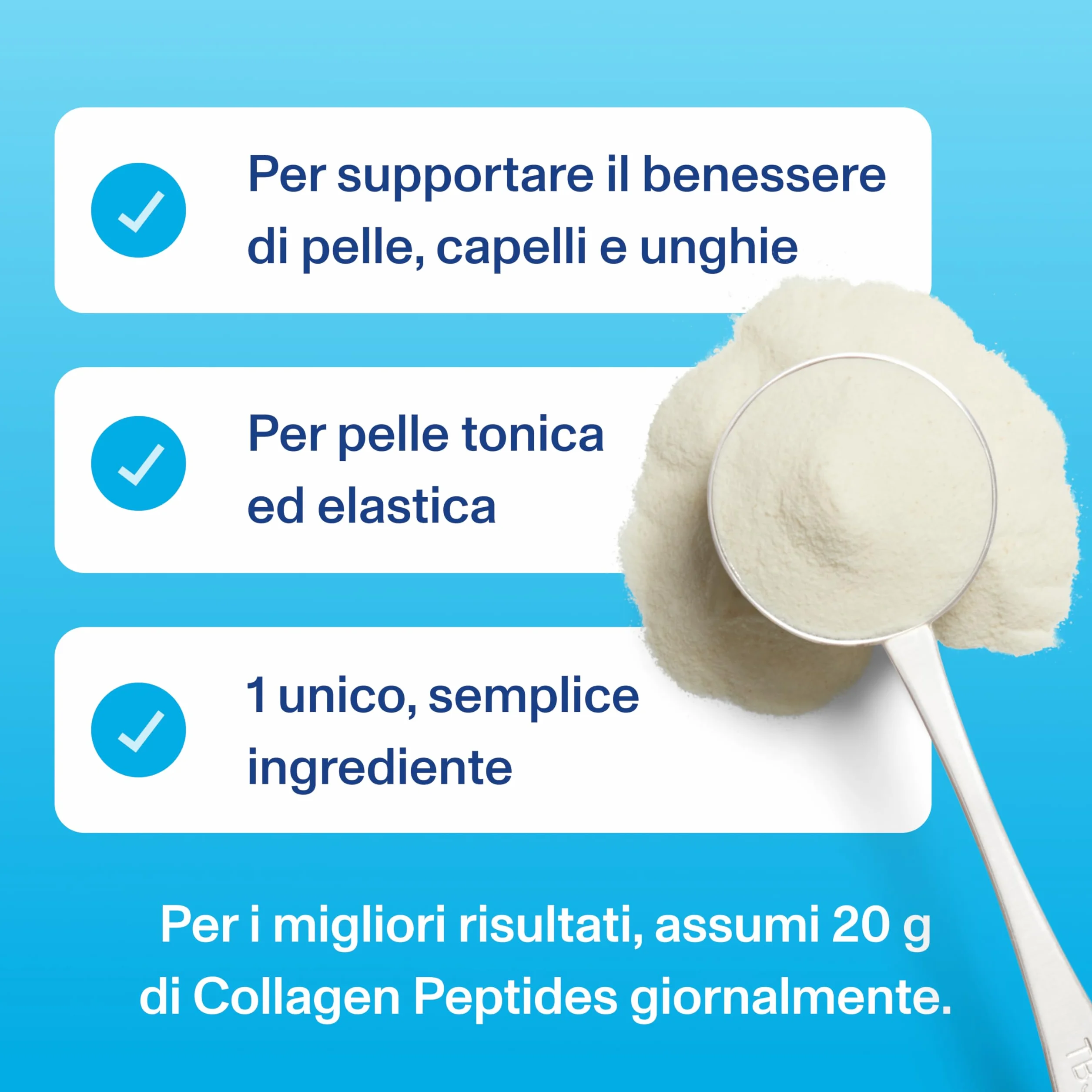 Vital Proteins Collagen Peptides integratore collagene idrolizzato in polvere inodore insapore 20g peptidi collagene bovino 587g