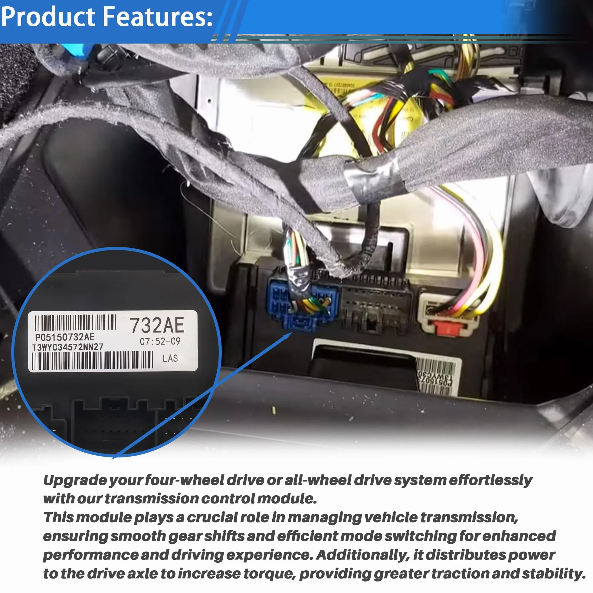 Modulo di controllo caso di trasferimento compatibile con Dodge Durango Grand Cherokee 2014 2015 sostituzione 2 velocità 05150732AE 5150732AC 5150732AD 5150732AE