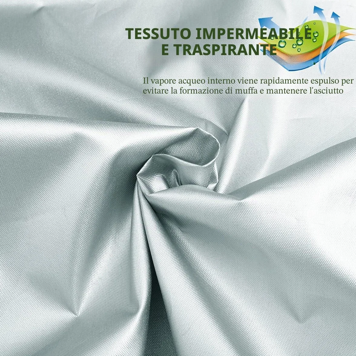 Telo Copriauto SUV Impermeabile Invernale Esterno Stagioni Antivento Antineve Protezione UV Auto Copriauto per SUV; Taglia L: Max 485cm