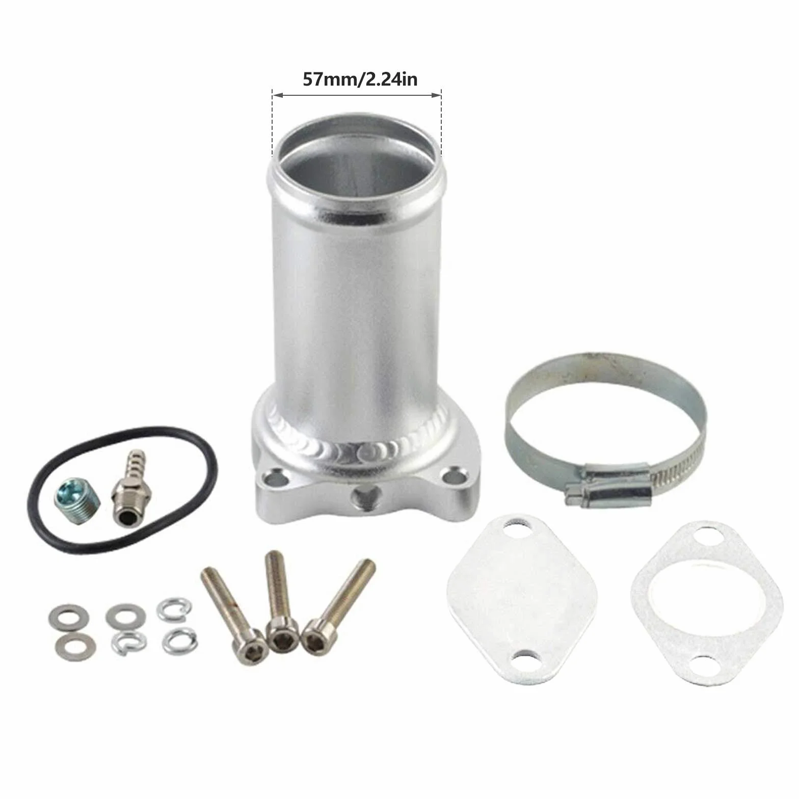 Valvola EGR, 57 mm Tubo di Sostituzione Della Valvola Adatto per EGR Delete Kit 1.9 TDI 130/160 CV Diesel