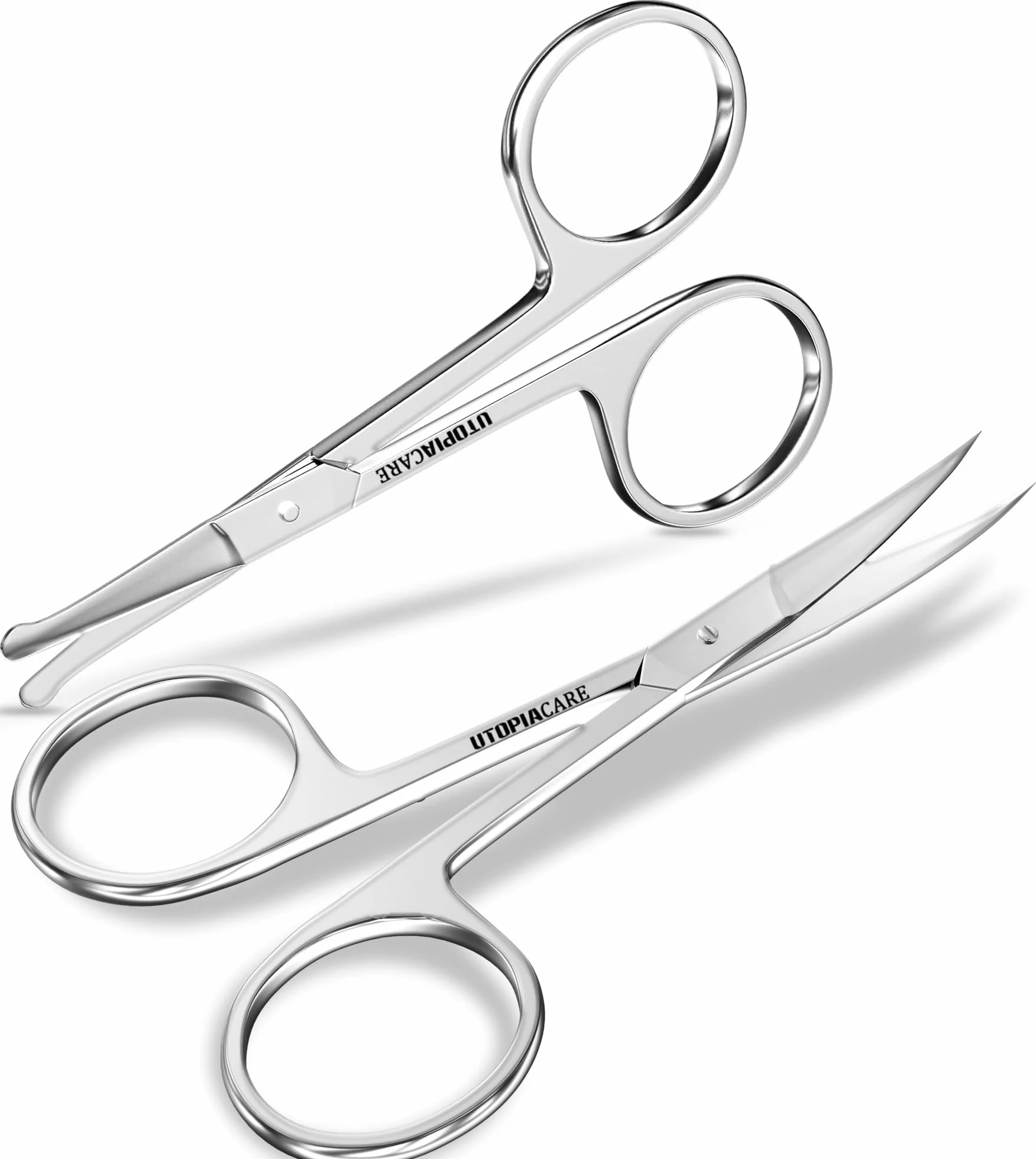 Utopia Care Forbici Capelli Del Viso Uomo Baffi Peli Naso Barba Sopracciglia Ciglia Orecchie Argento