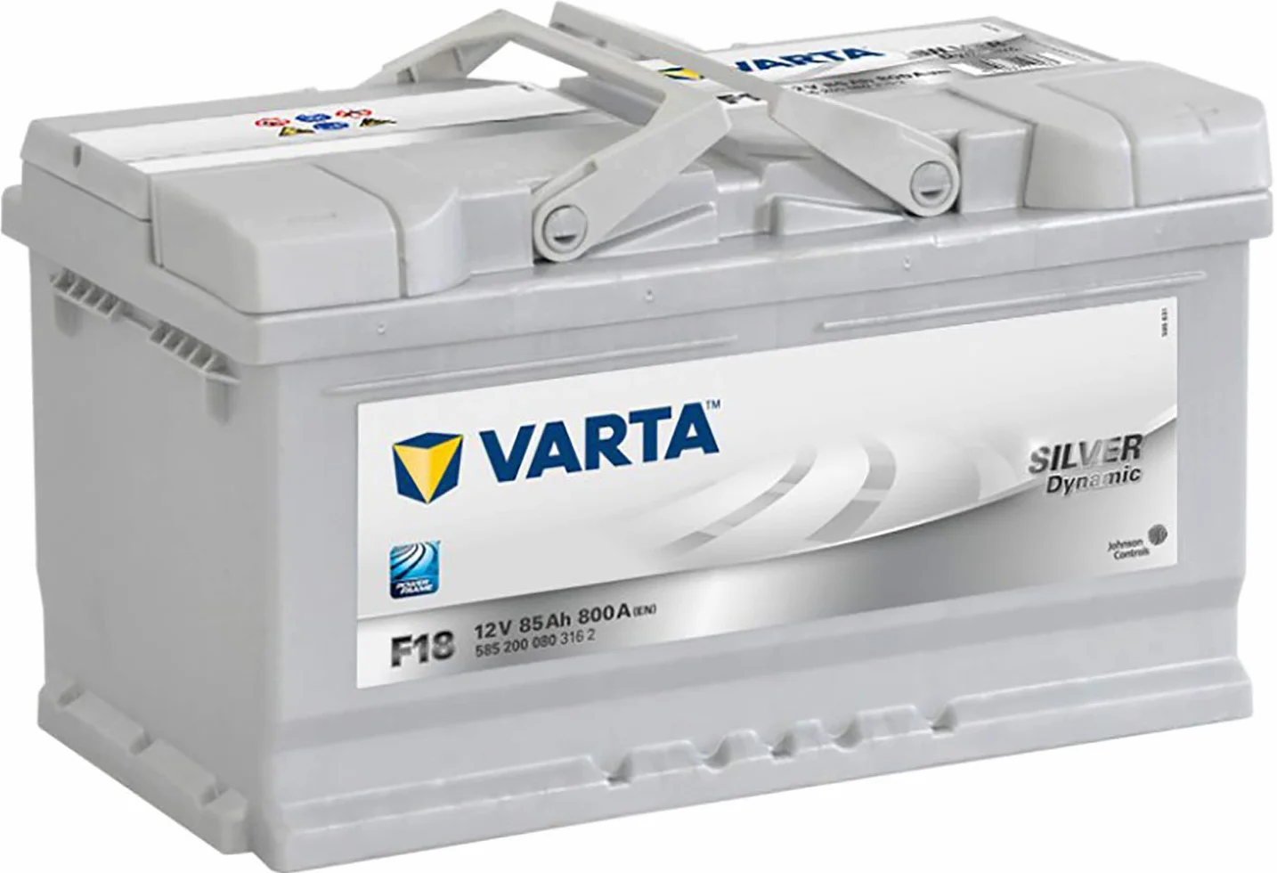 Varta F18 Batteria avviamento Silver Dynamic 5852000803162, 12V 85Ah 800A