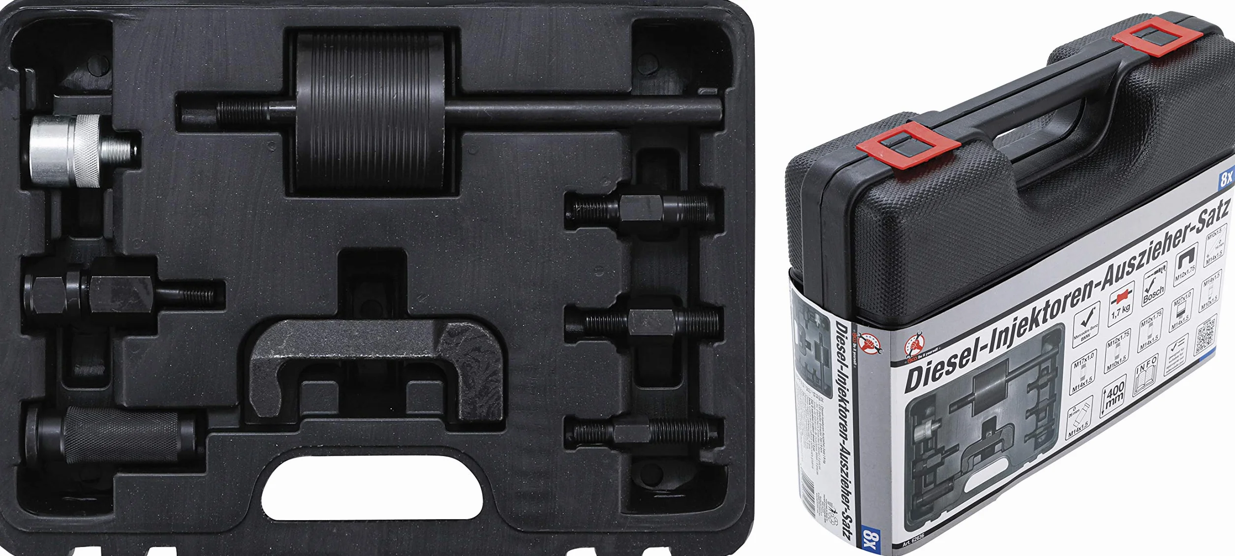 BGS Diy 62636 Set di estrattori iniettori diesel 8 pz.