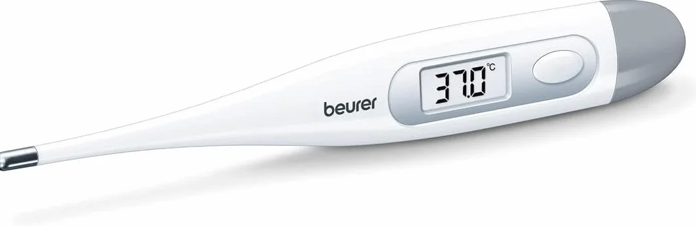 Beurer FT 09 Termometro Digitale per Corpo, Impermeabile, Precisione ±0,1°C, Display LCD, Custodia Inclusa