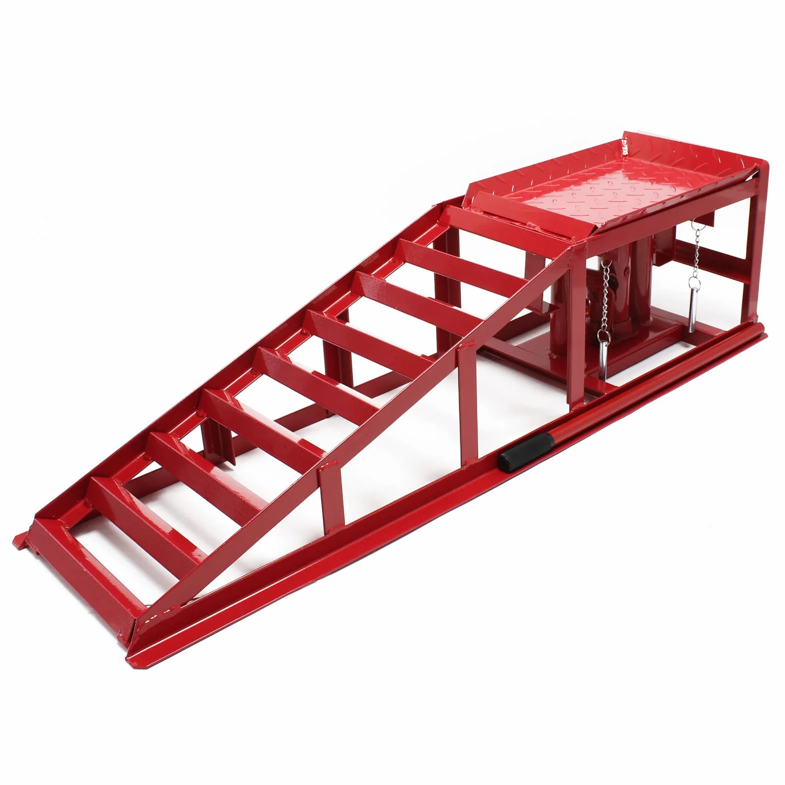 2x rampe di sollevamento con martinetto idraulico Max 2000 kg Altezza regolabile Rampa di carico
