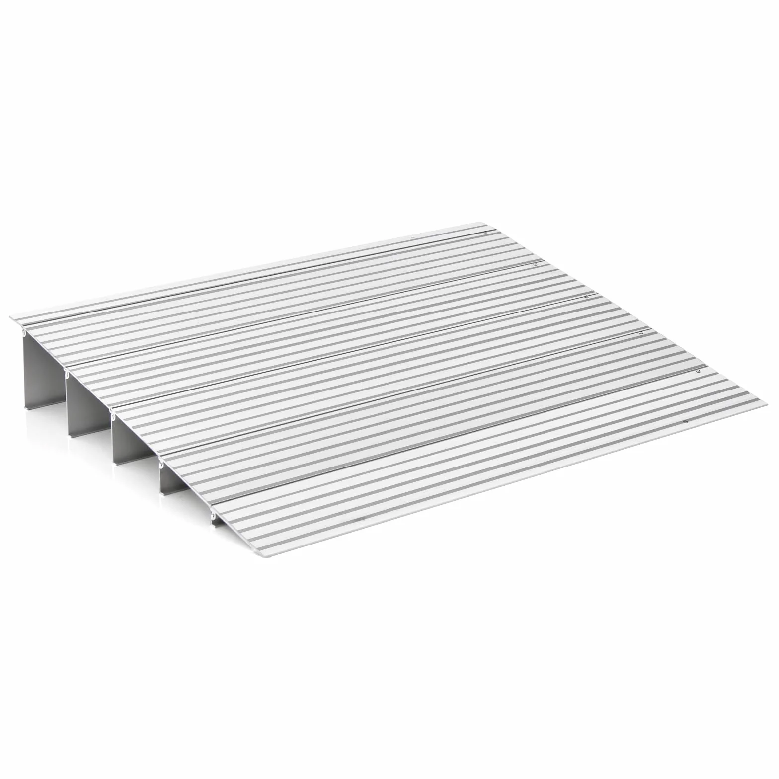COSTWAY Rampa per Soglia Porta, Rampa d'Accesso in Alluminio con Altezza Regolabile, Superficie Antiscivolo, Portata 317 KG (13 cm)