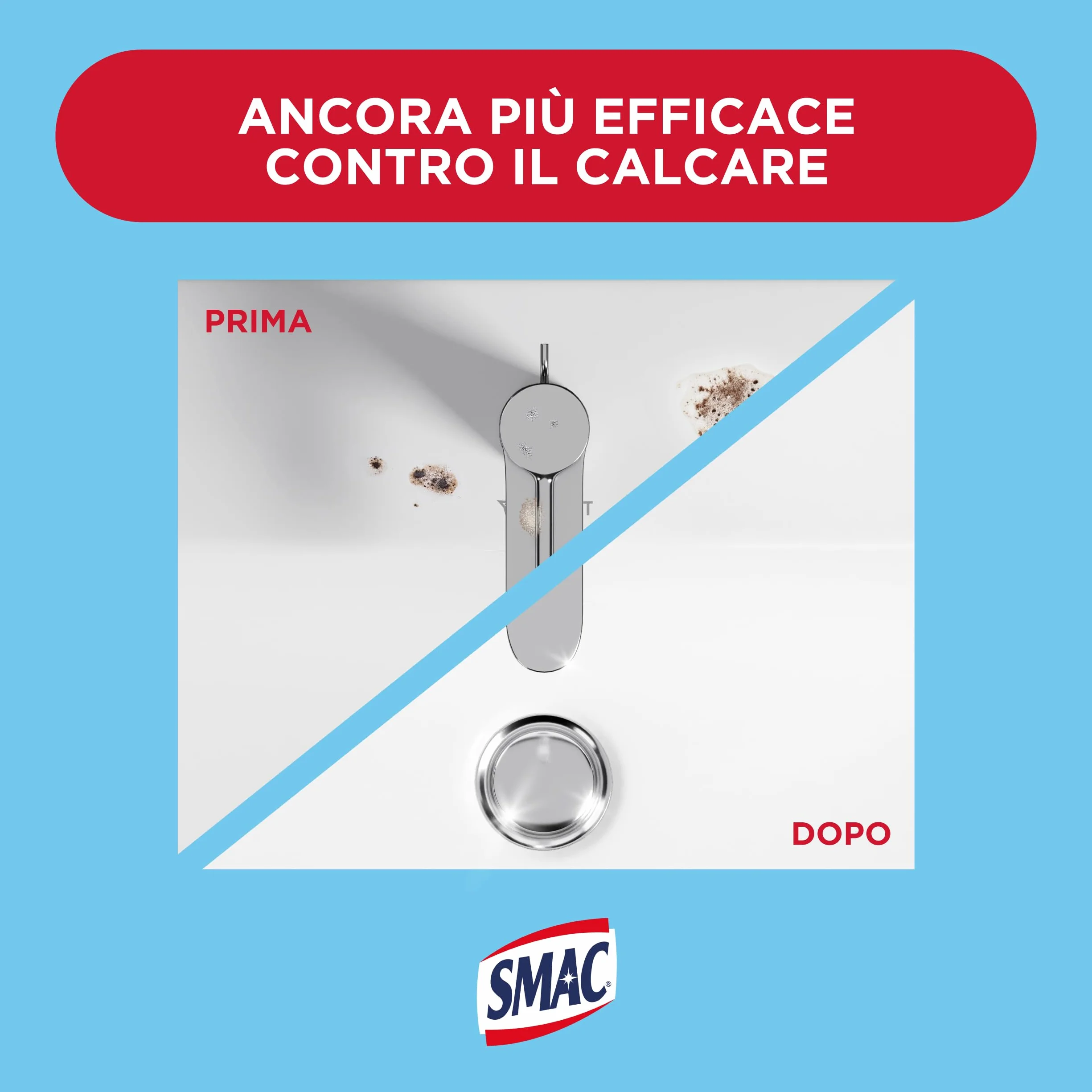 Smac Bagno Igienizzante Detergente Spray Multisuperficie Anticalcare 650 ml x 4 Pezzi