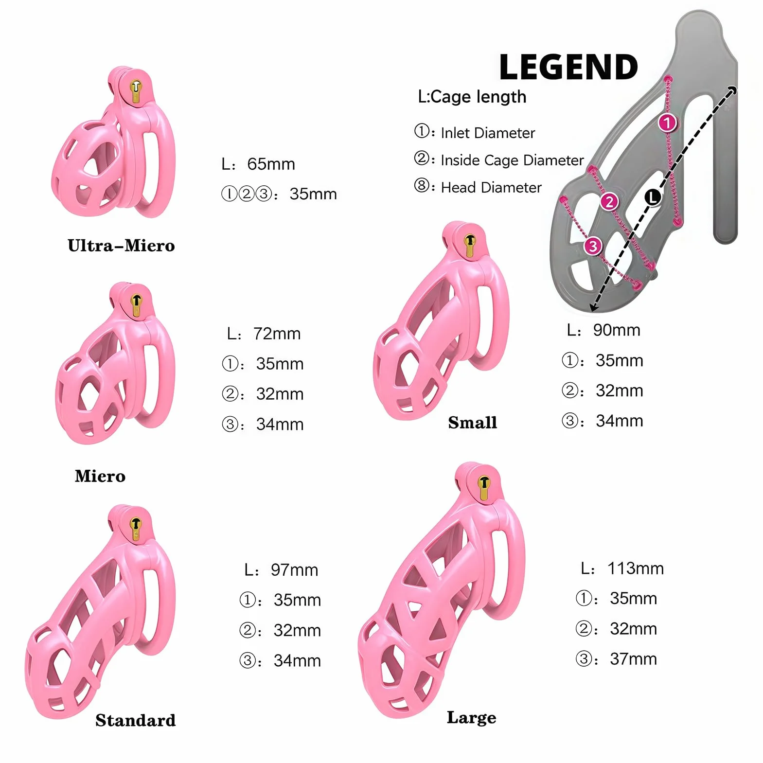 Sissy Chastity Cage Uomo Pink Cintura Di Castità Maschile Cock Cage Erotitici Sexy Per Coppie (Flat Ring,Micro)