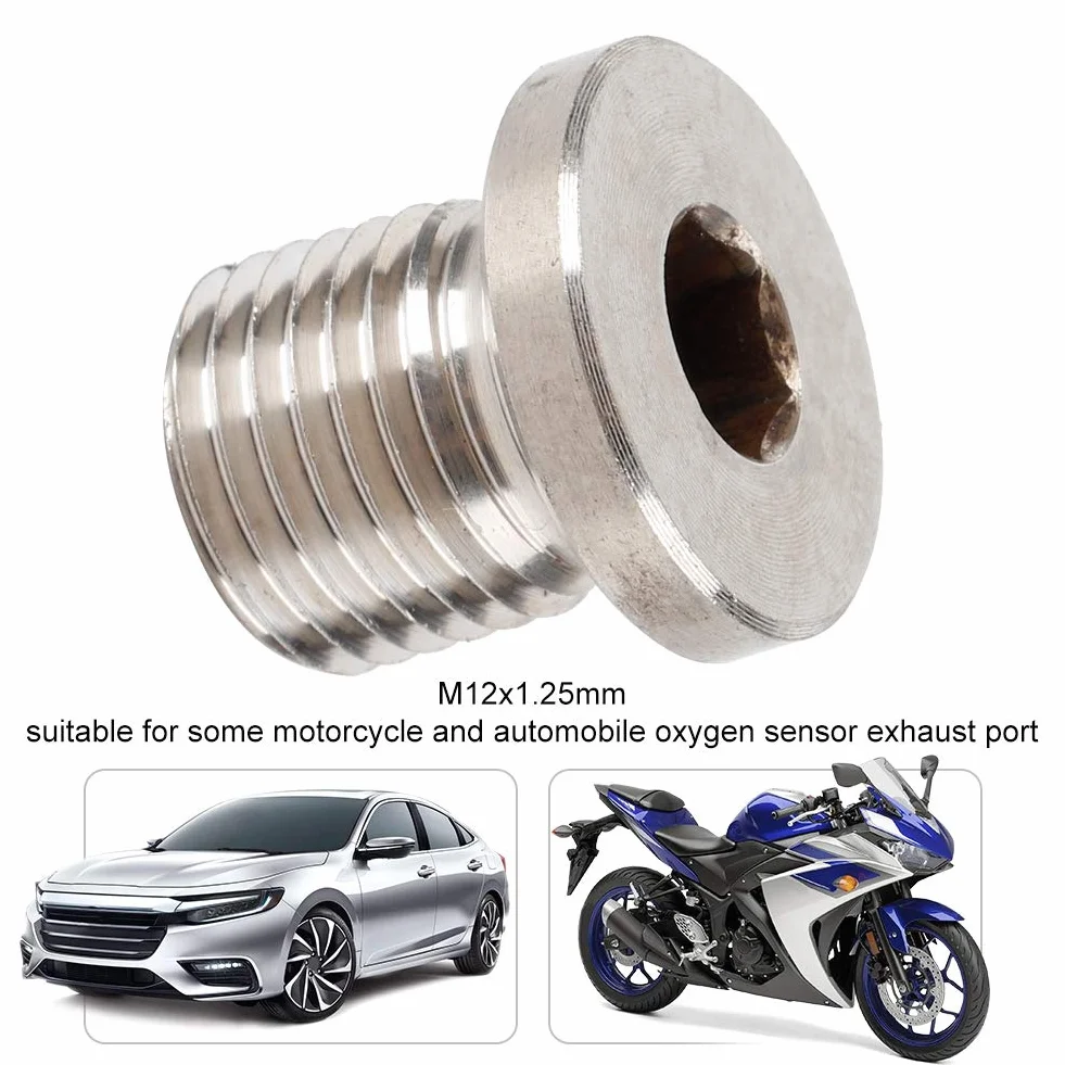 Tappo di Scarico Sensore Ossigeno M12 x 1,25mm Tappo Cieco per Lambda O2 per Moto Auto