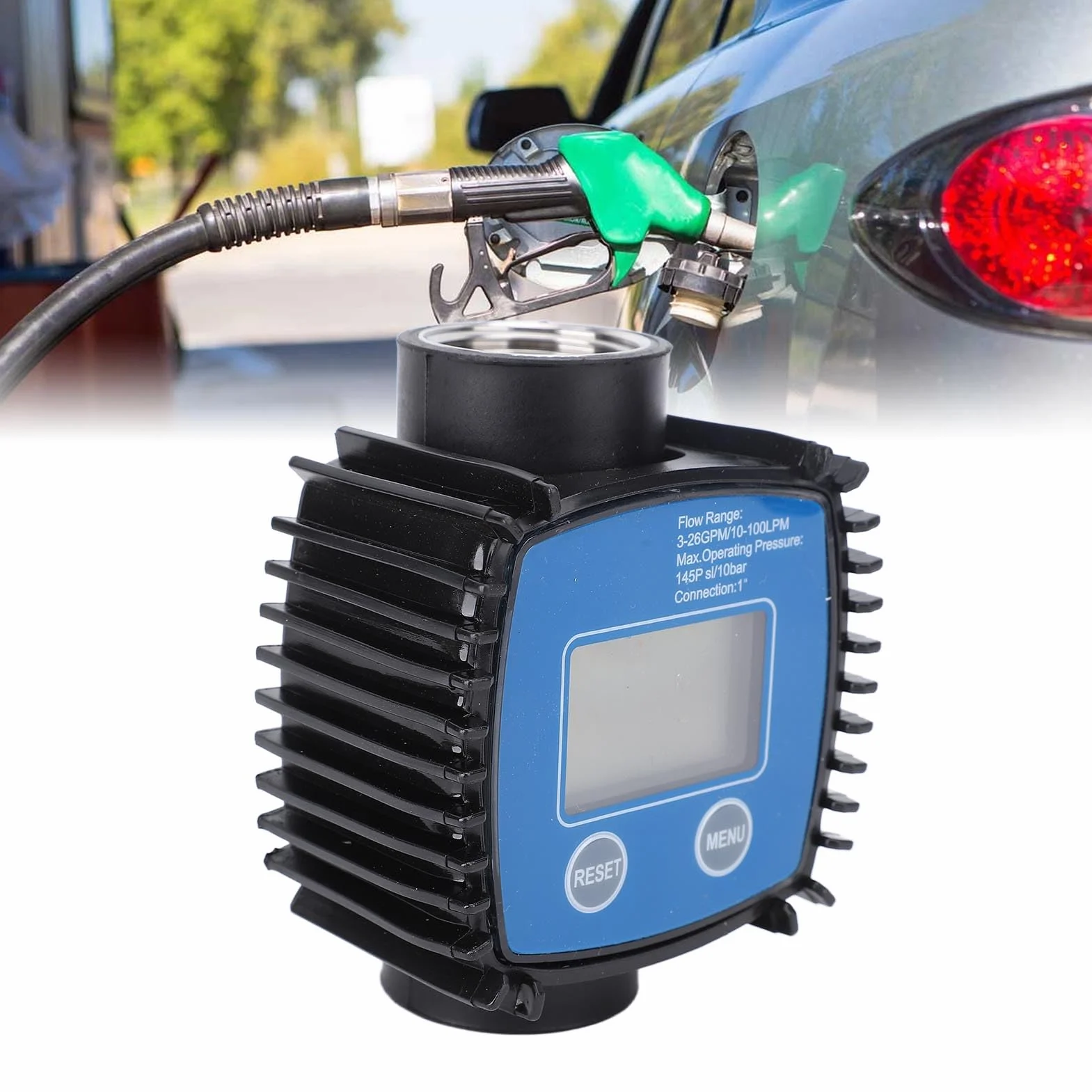 KIMISS Contalitri Digitale da 32 Mm per Acqua, Gasolio, Benzina - 120 L/min, 20 Bar, Ideale per Uso Domestico e Industriale