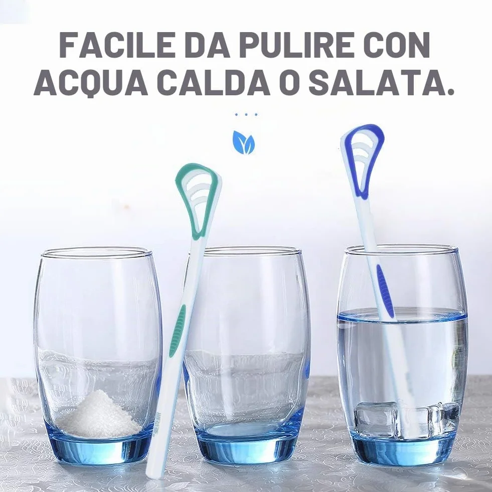 Y-Kelin Raschia Lingua 3 Colori Confezione 3 Confezioni Pulisci Lingua Nettalingua Spazzolino Lingua