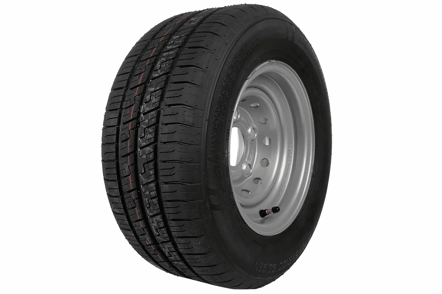 Kenda Ruota Completa per rimorchio 195/55 R10C Rinforzata 750 kg Cerchio Acciaio 6Jx10 5x112 ET-4 Pneumatico MasterTrail 3G